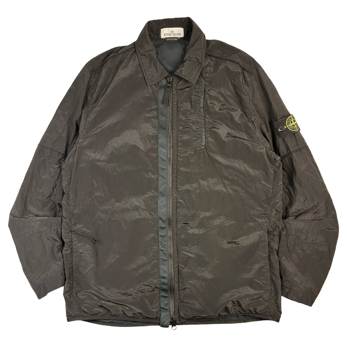 Stone Island Lined Nylon “Metal” Overshirt Black