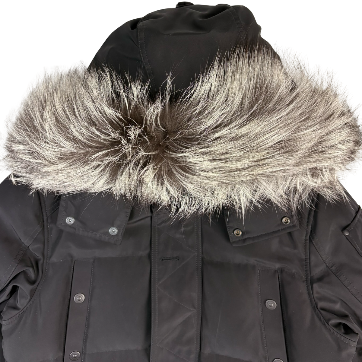 Moose Knuckles Anguilla Fur Trim Jacket Black