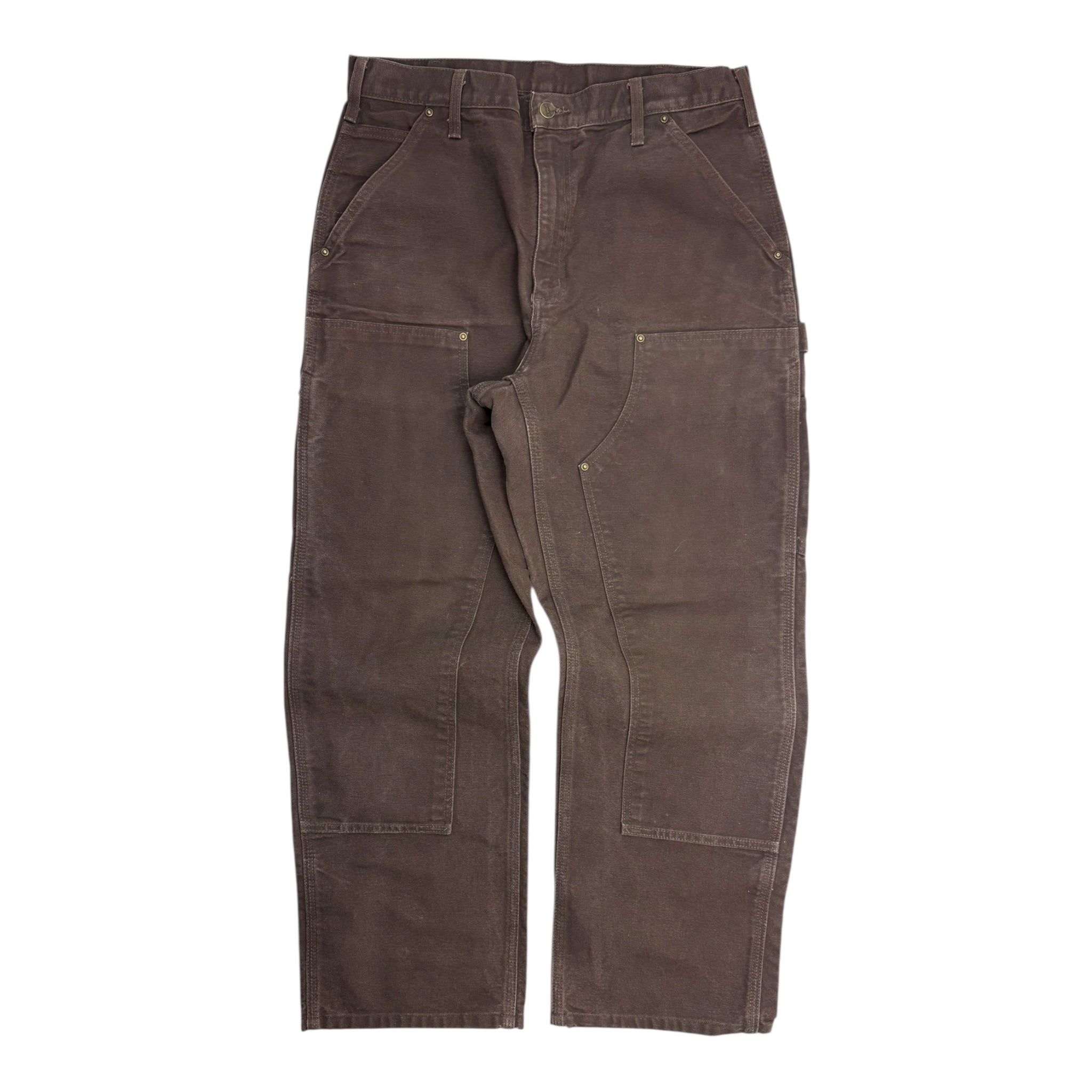 Vintage Relaxed Fit Chocolate Brown Double Knee