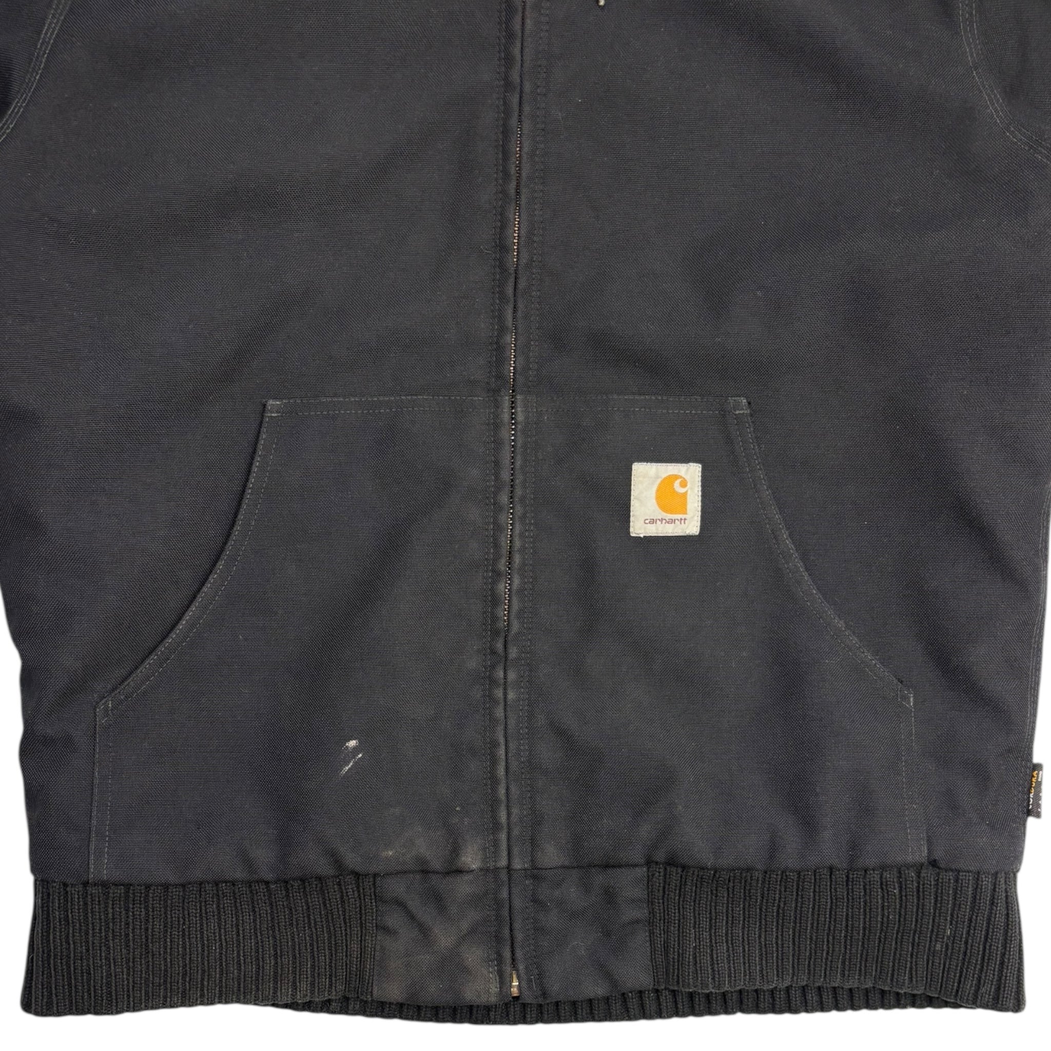 Vintage Black Carhartt Hooded Active Jacket