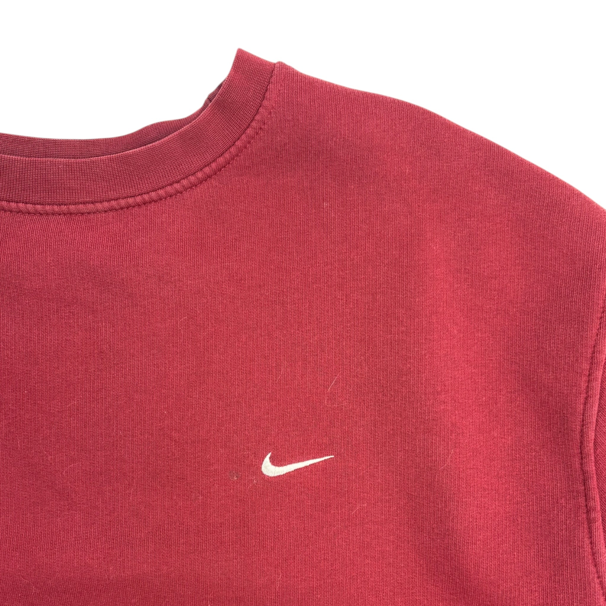 Vintage Y2K Nike Pocket Swoosh Crewneck Red Wine