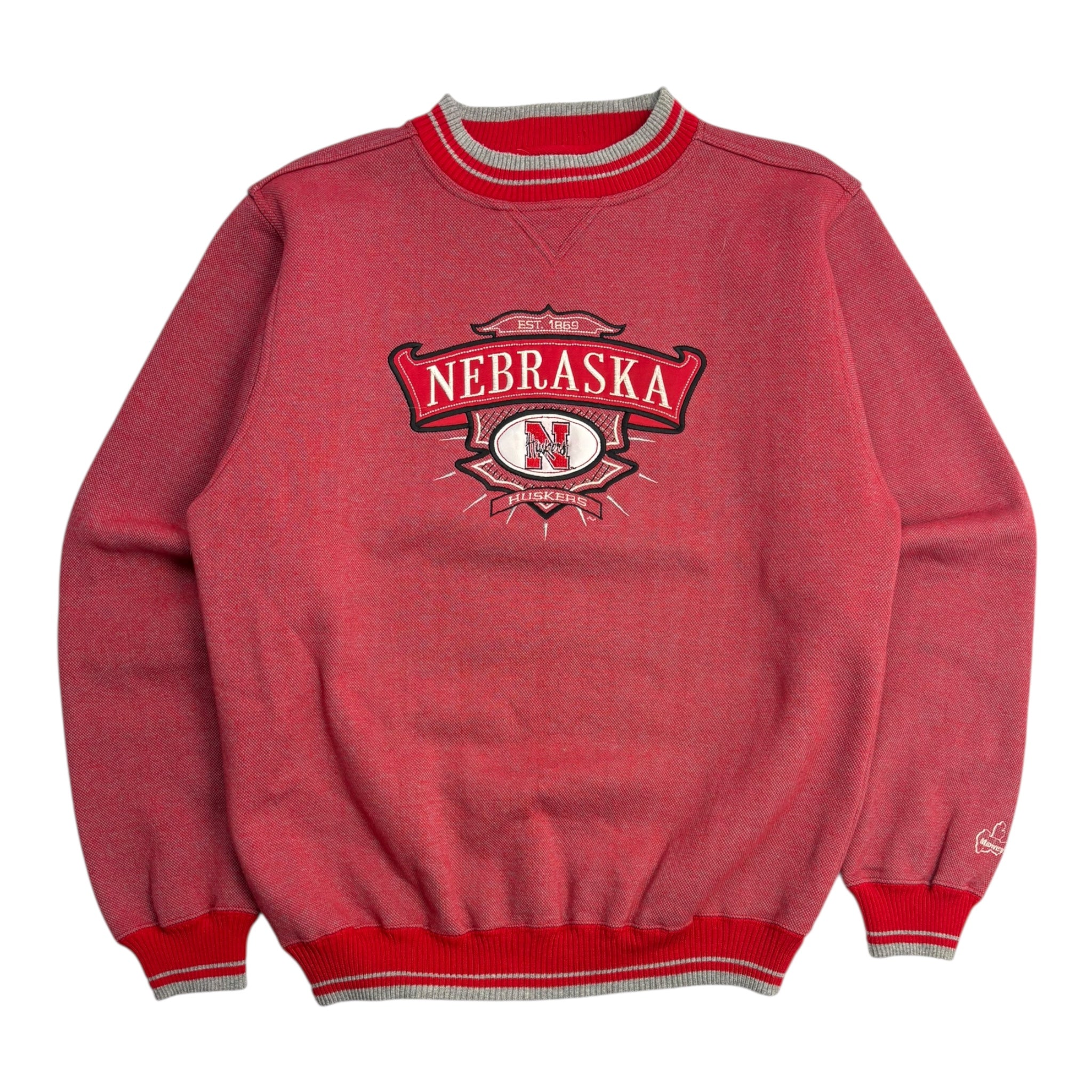 Vintage Nebraska Huskers Embroidered Crewneck