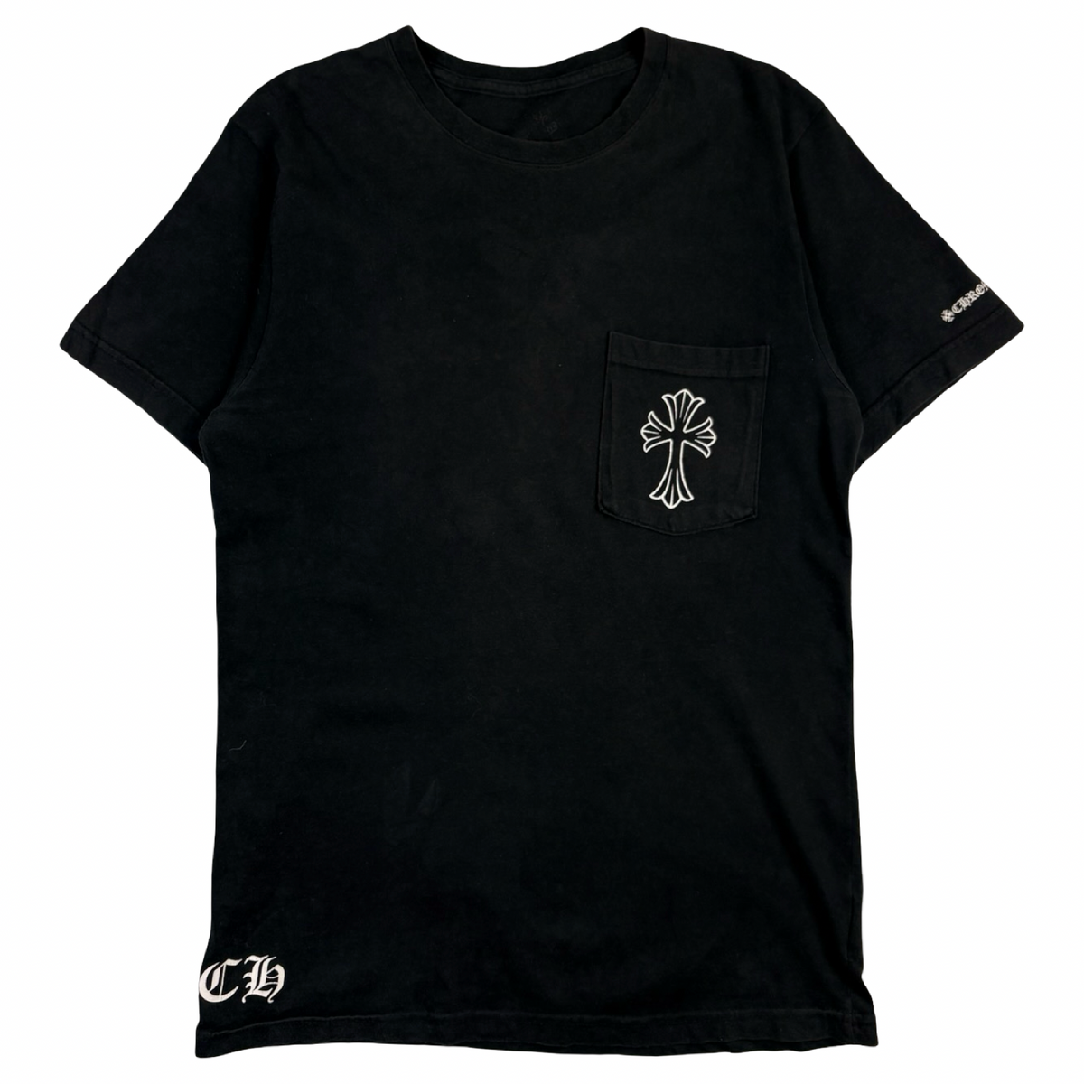 Chrome Hearts Cemetery Cross Scroll Pocket T-Shirt