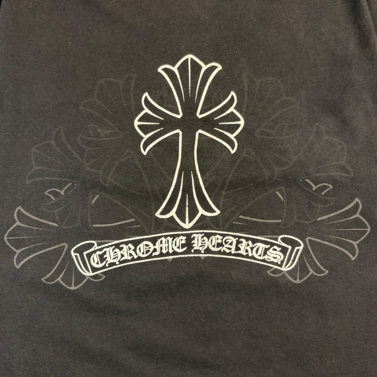 Chrome Hearts Cemetery Cross Scroll Pocket T-Shirt