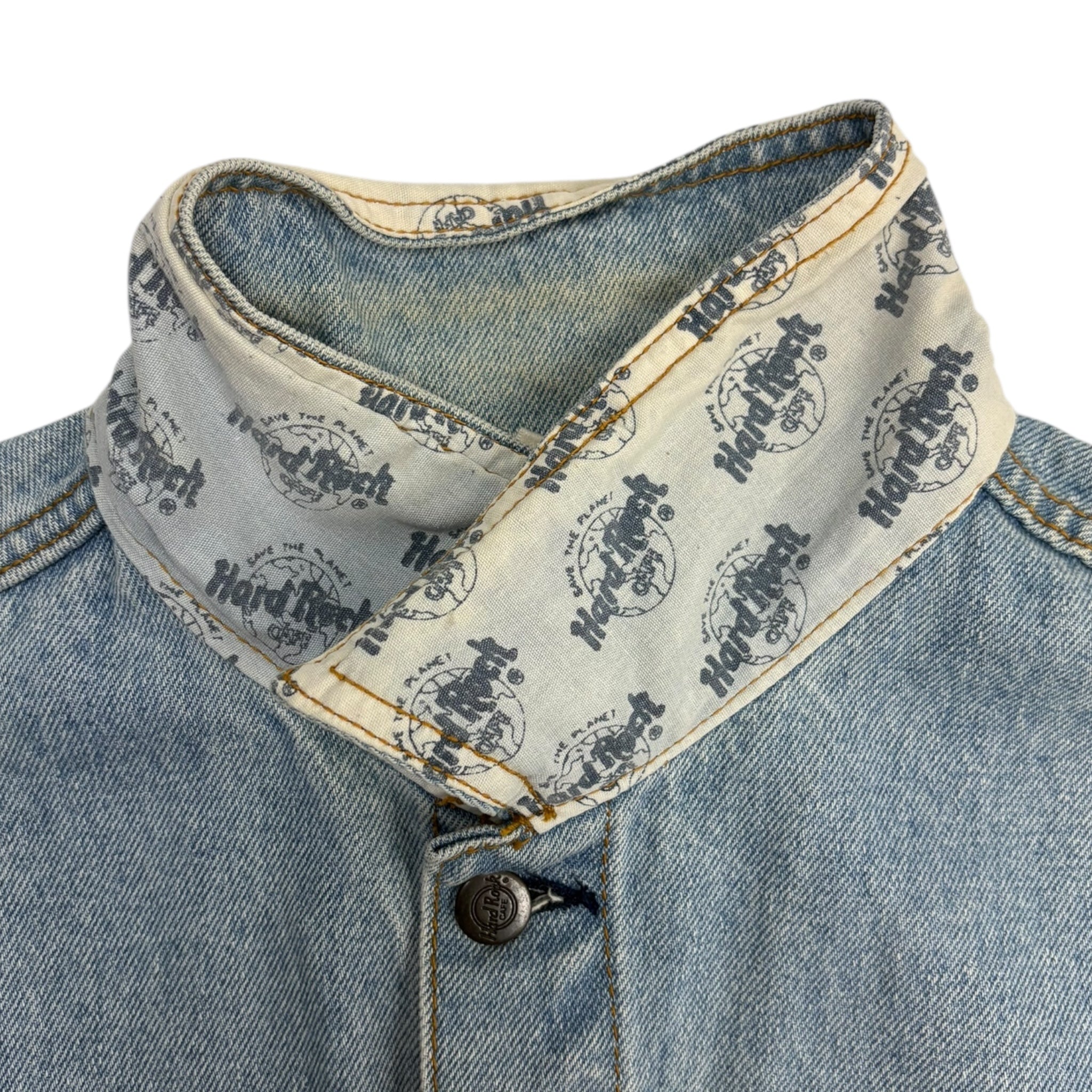 Vintage Hard Rock Cafe Embroidered Denim Jacket