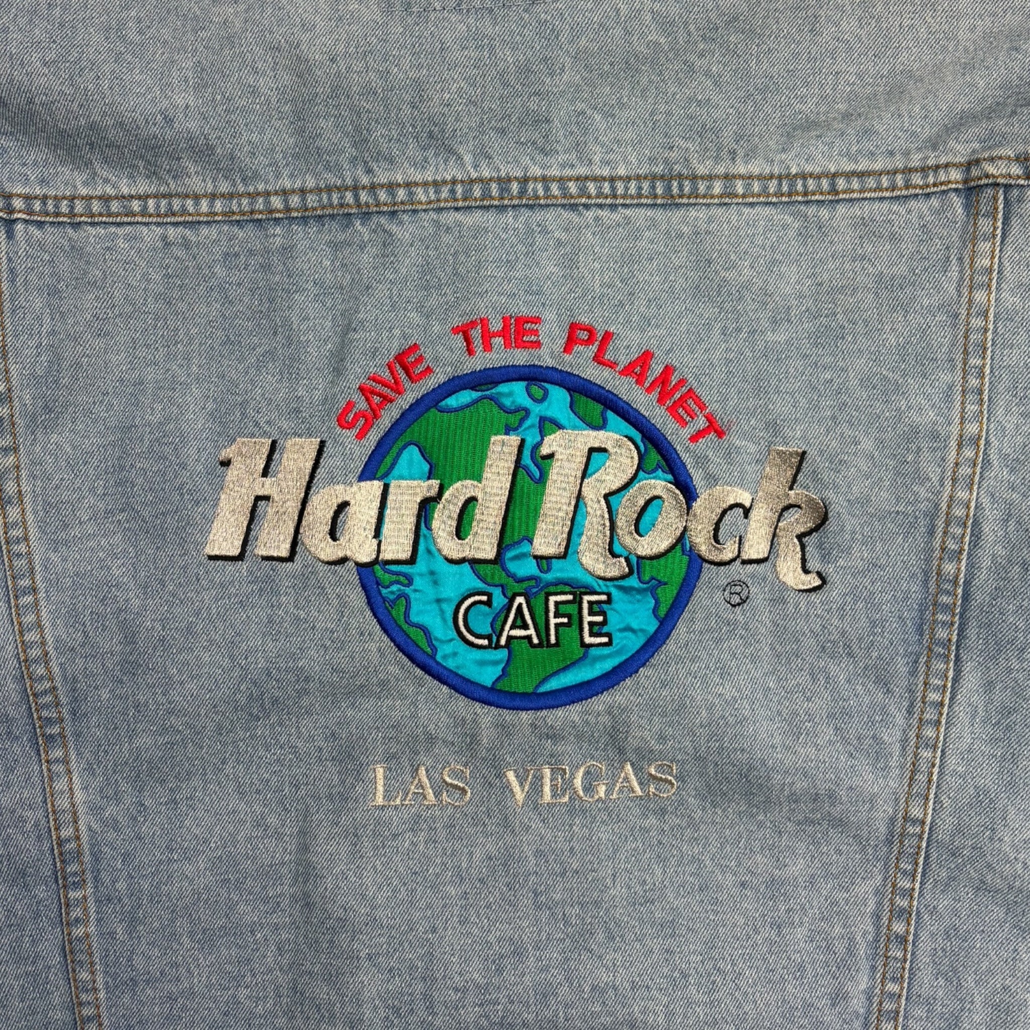 Vintage Hard Rock Cafe Embroidered Denim Jacket