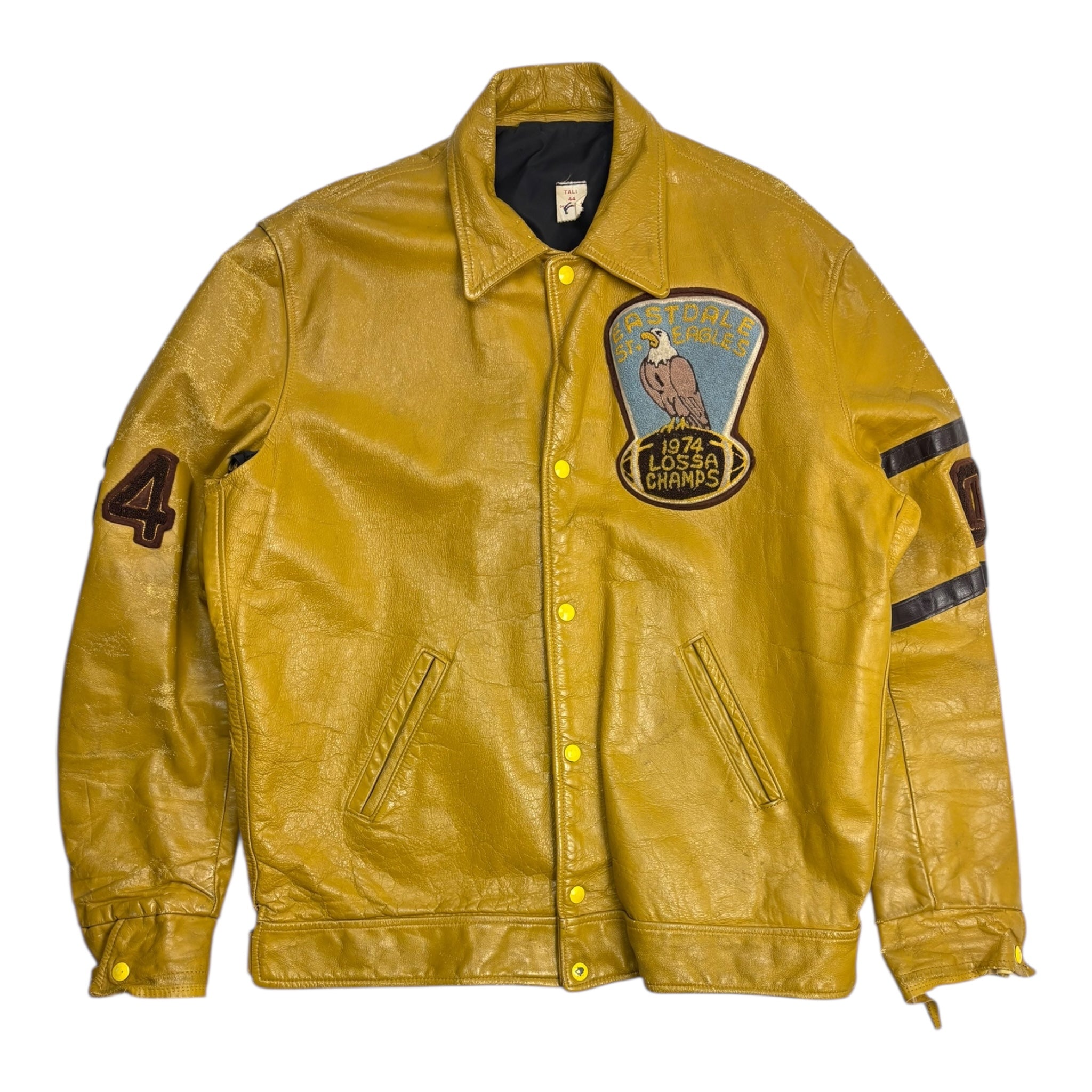 1974 Lossa Champs Eastdale Eagles Leather Varsity Jacket