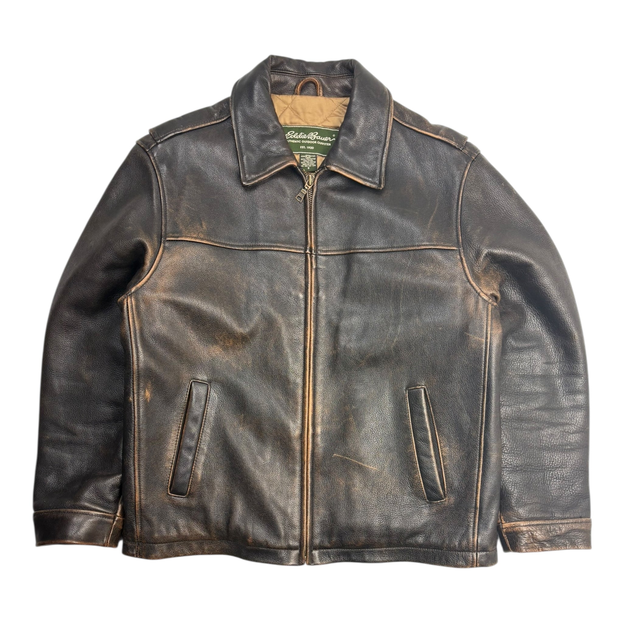 Vintage Eddie Bauer Faded Leather Jacket