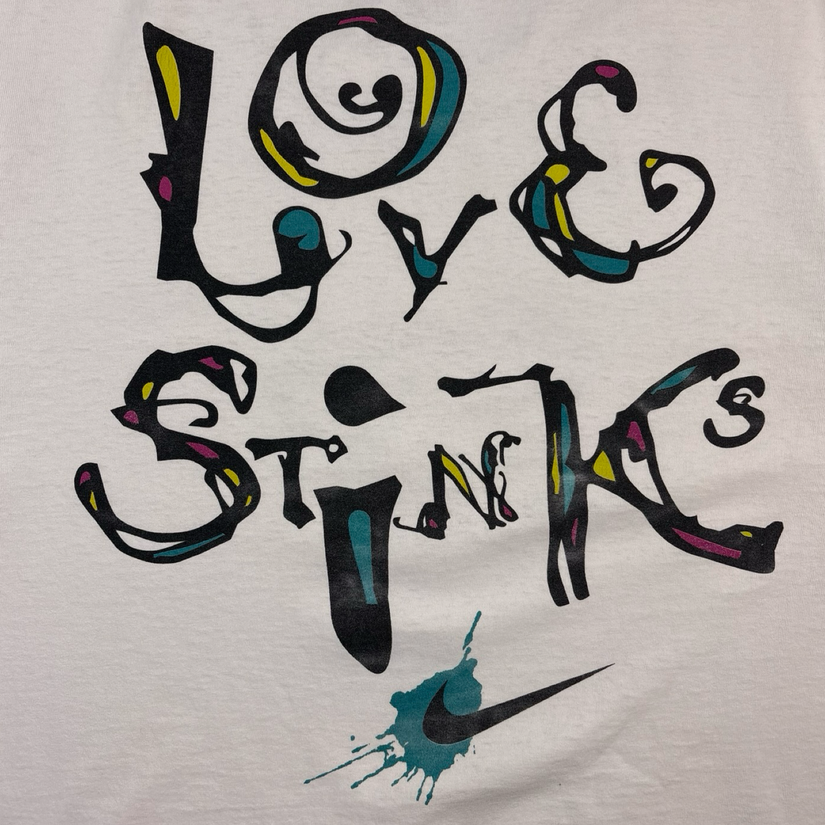 Vintage 90s Nike Tennis ‘Love Stinks’ T-Shirt White