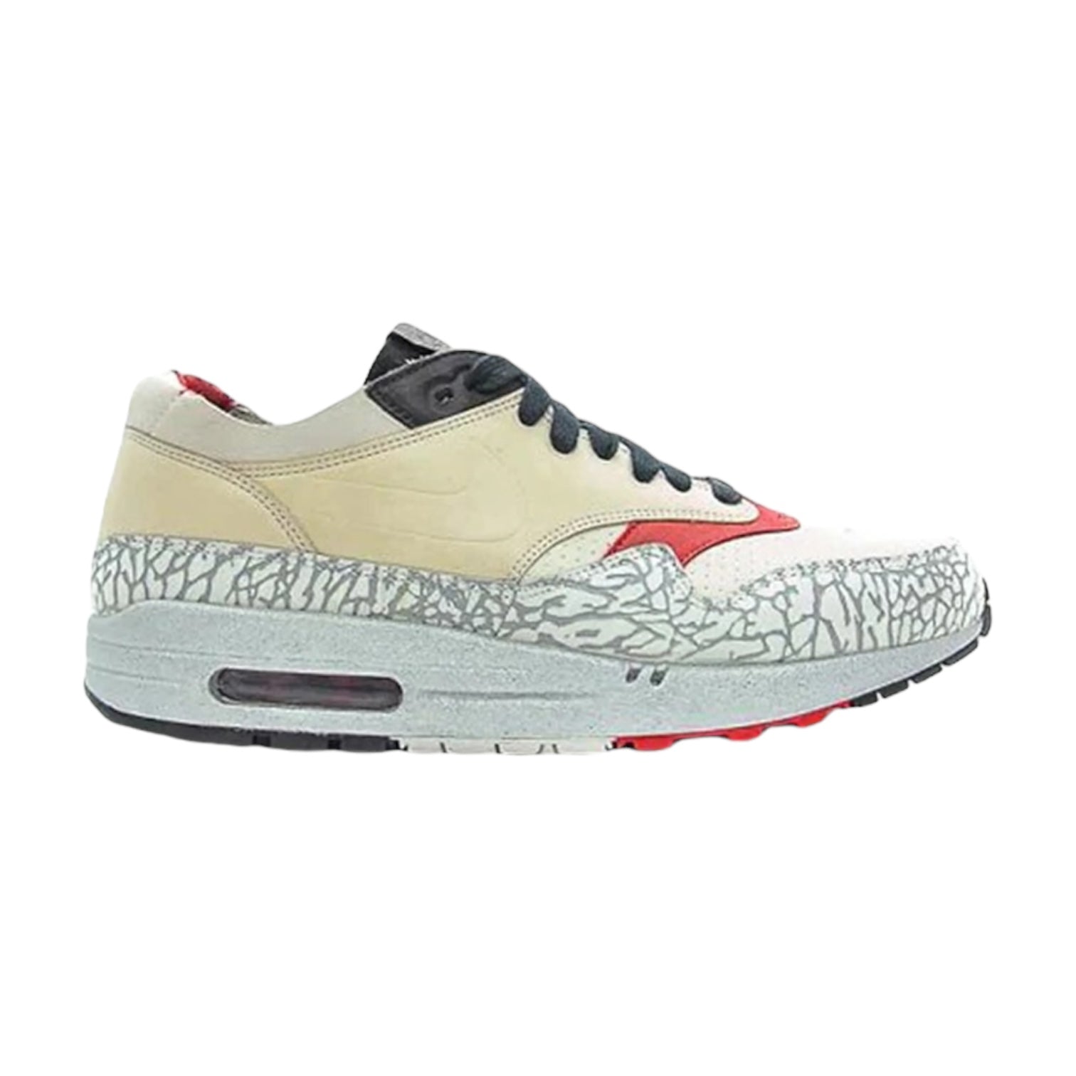 Nike Air Max 1 NL Premium Elephant Print Neutral Grey Varsity Red (Used)