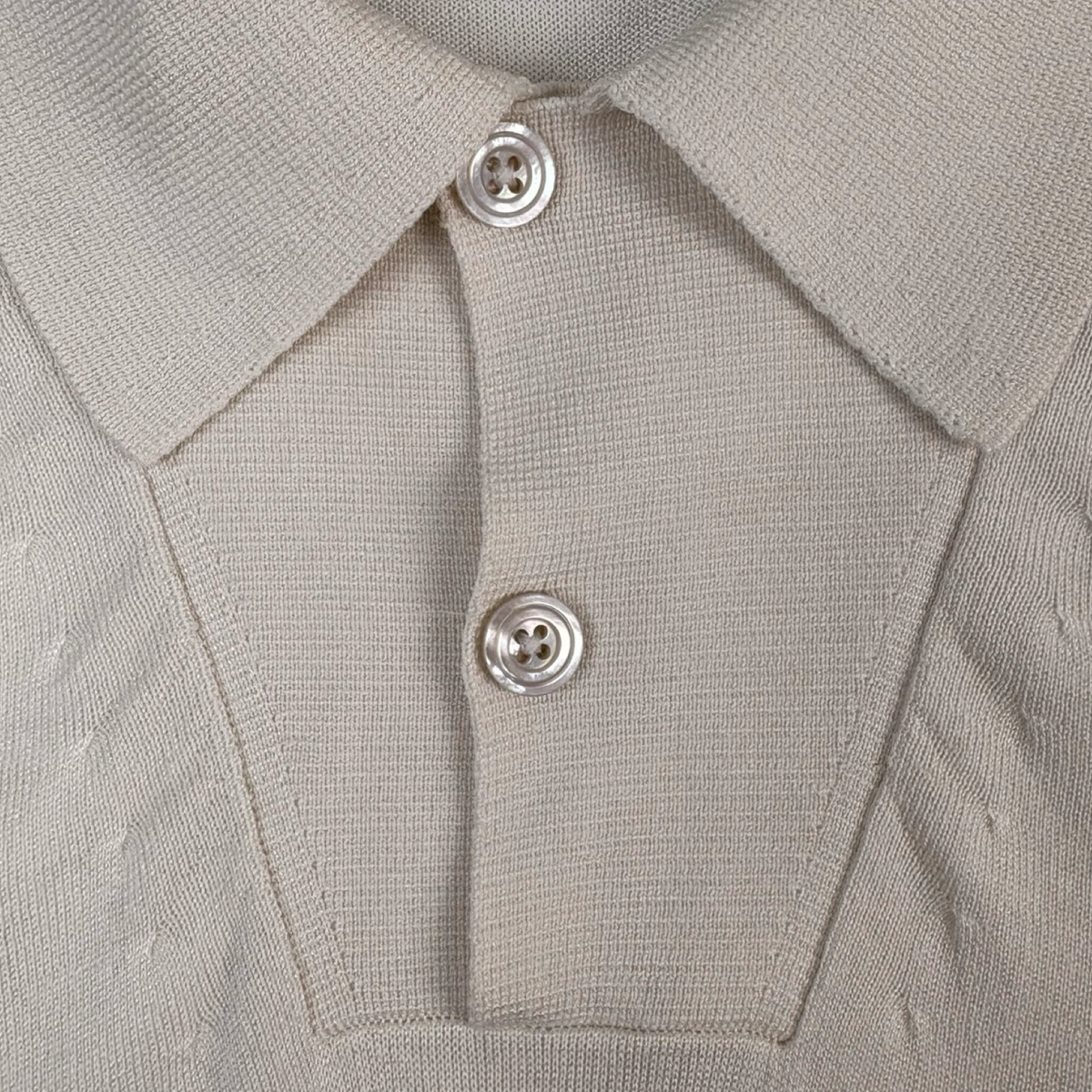 Tom Ford Classic Ivory Silk Blend Polo Shirt