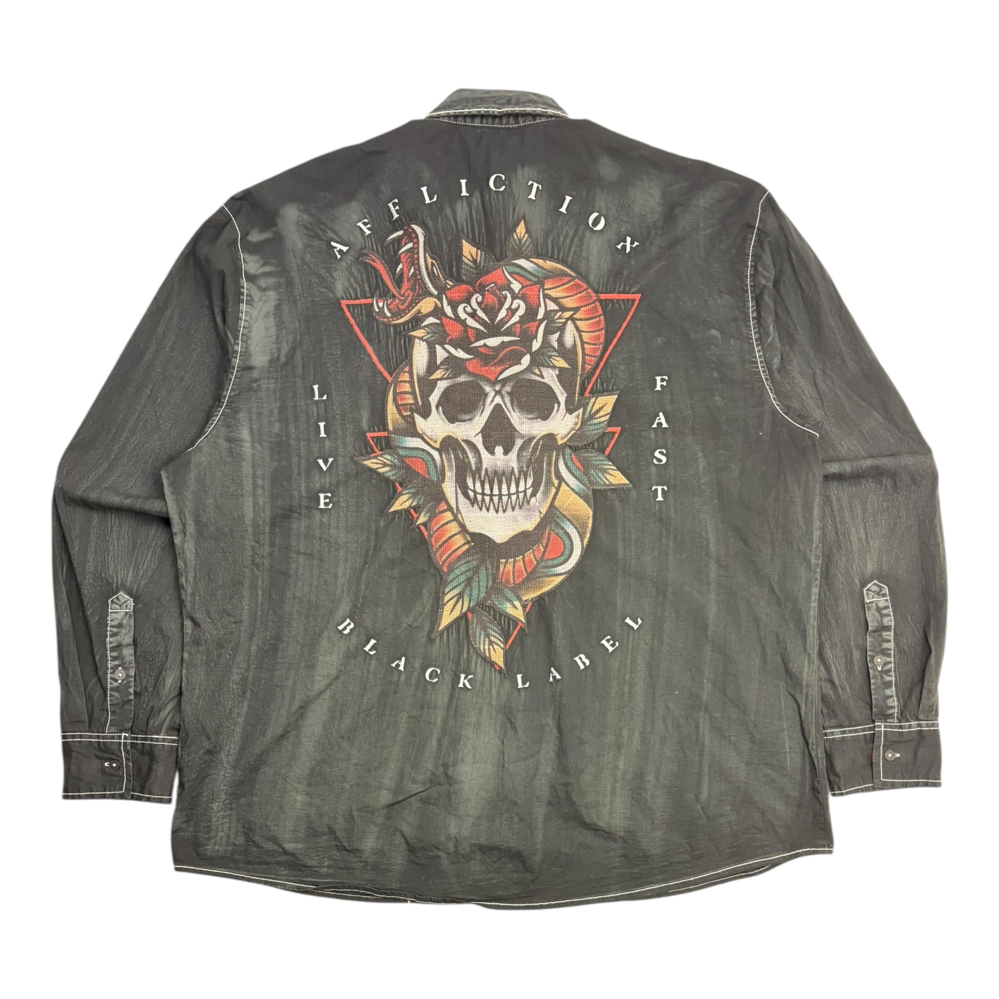 Y2K Affliction Black Label Button-Up Shirt