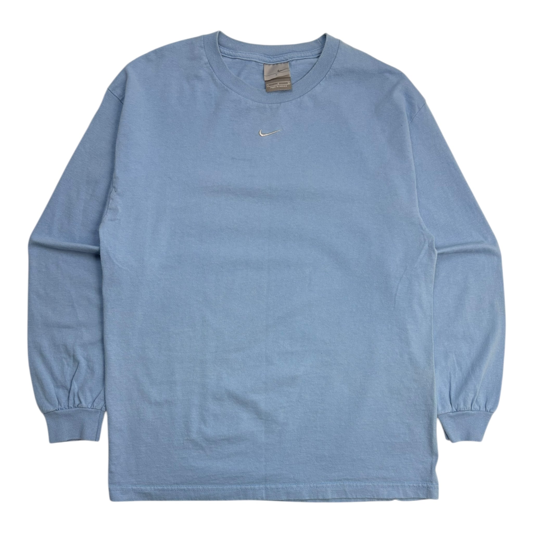 Vintage Y2K Nike Center Swoosh Longsleeve T-Shirt Blue