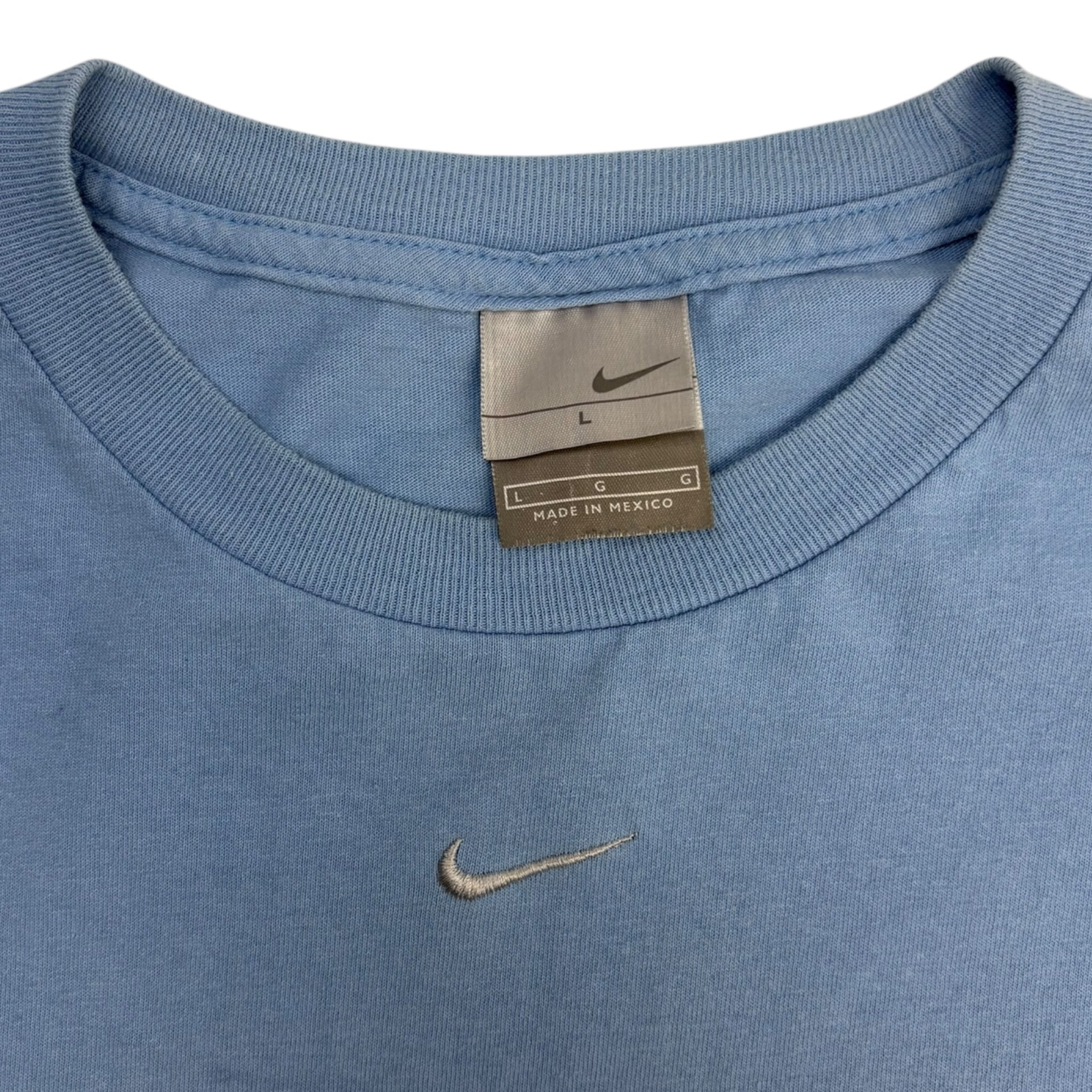 Vintage Y2K Nike Center Swoosh Longsleeve T-Shirt Blue