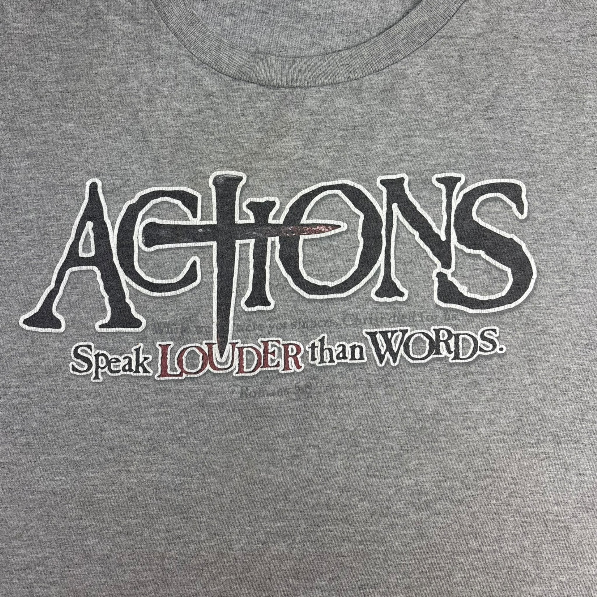 Vintage “Actions Speak Louder Than Words” Jesus T-Shirt