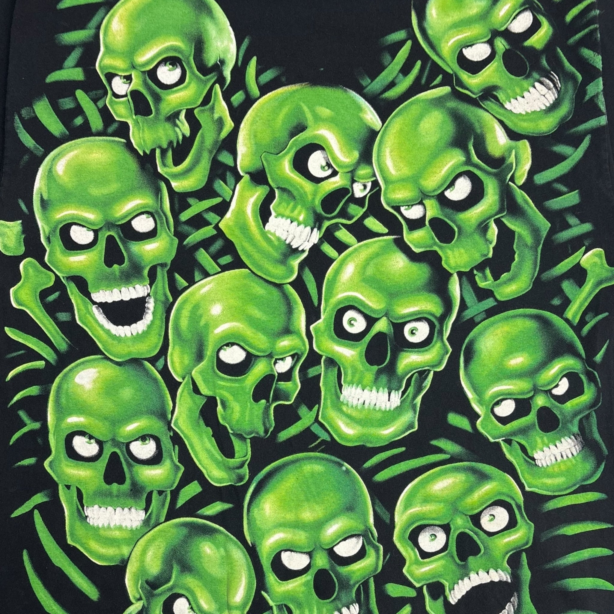 Vintage Liquid Blue Skull Pile T-Shirt