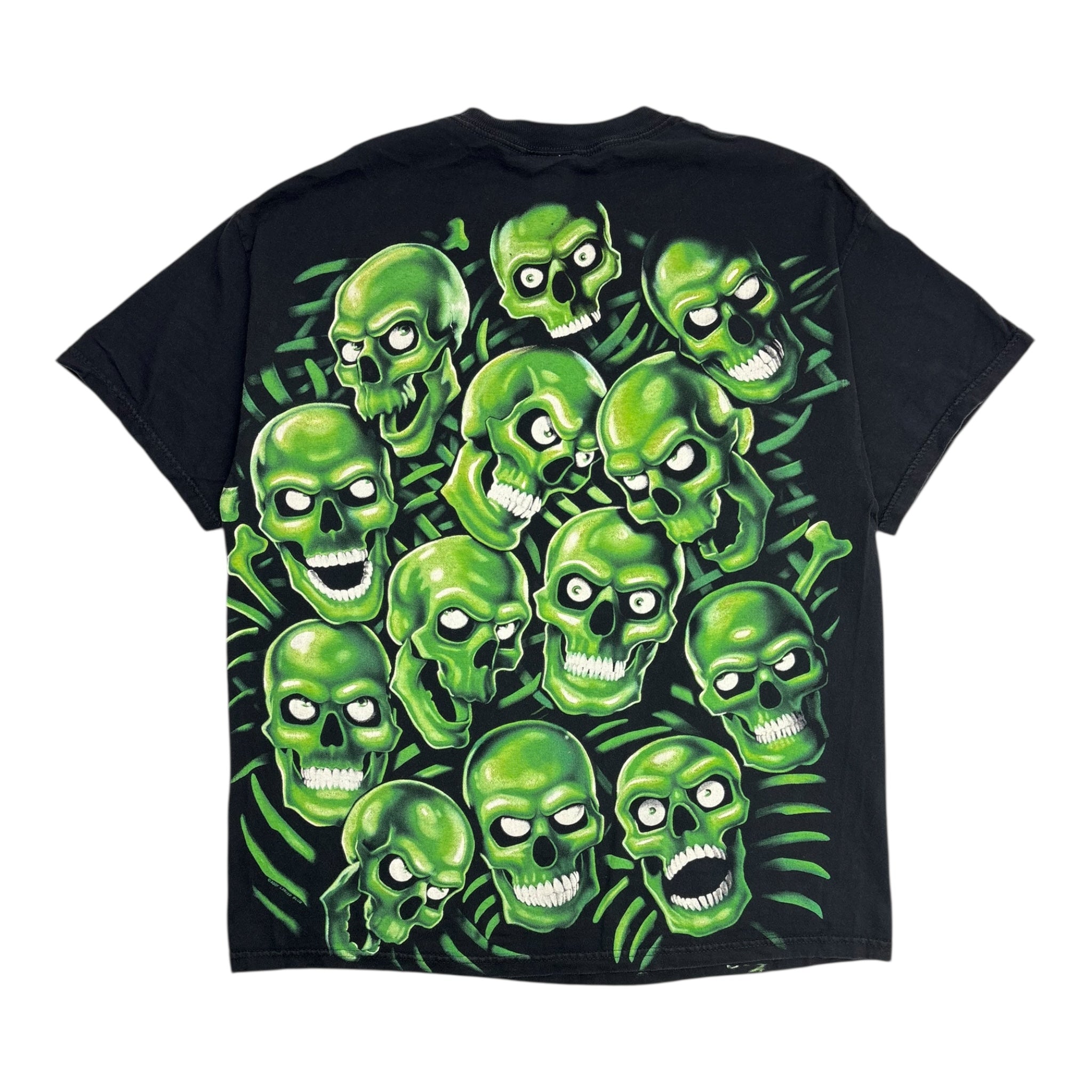 Vintage Liquid Blue Skull Pile T-Shirt