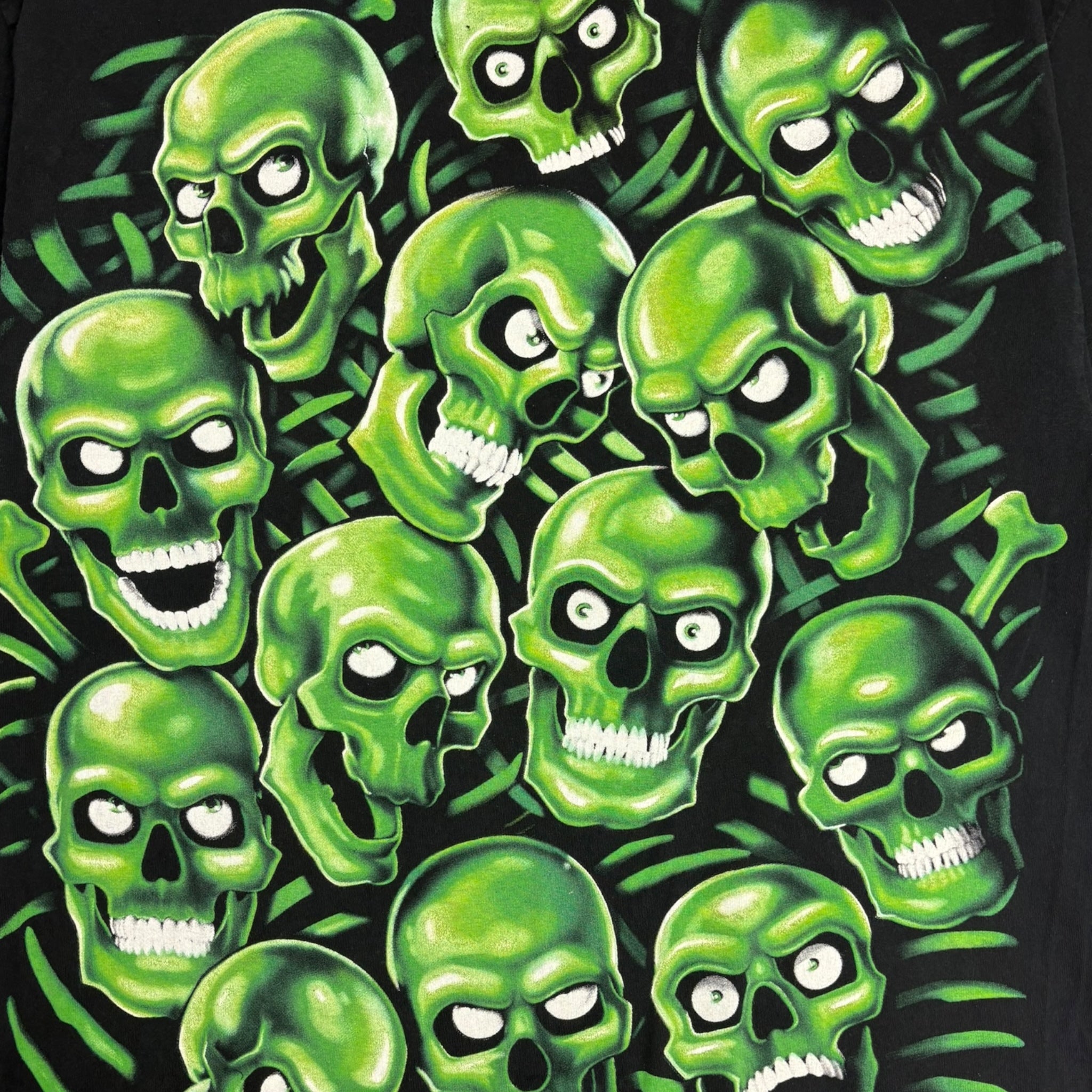 Vintage Liquid Blue Skull Pile T-Shirt