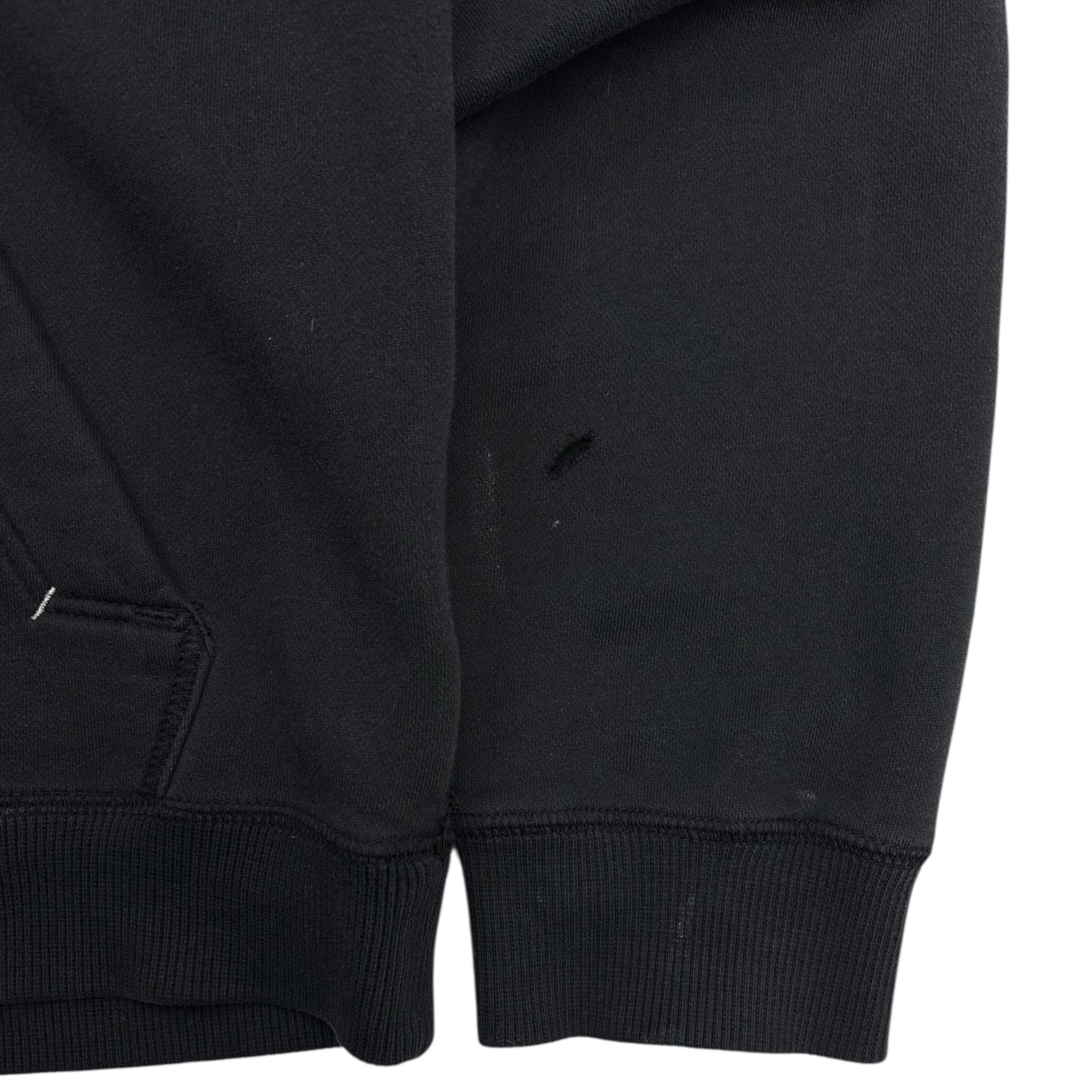 Y2K Nike Embroidered Spellout & Swoosh Hoodie Black