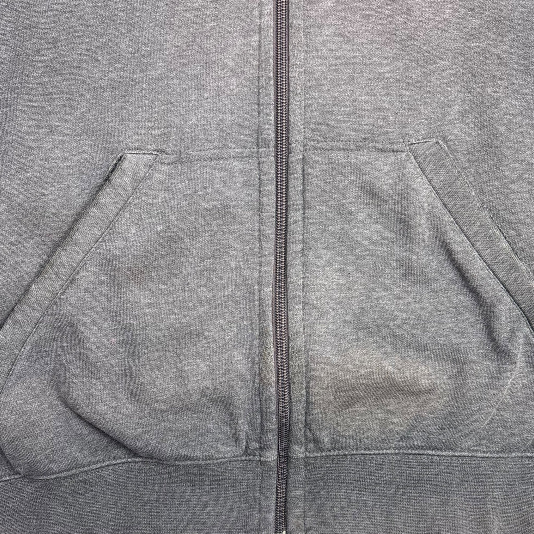 Vintage Y2K Nike Zip Up Hoodie Silver Grey