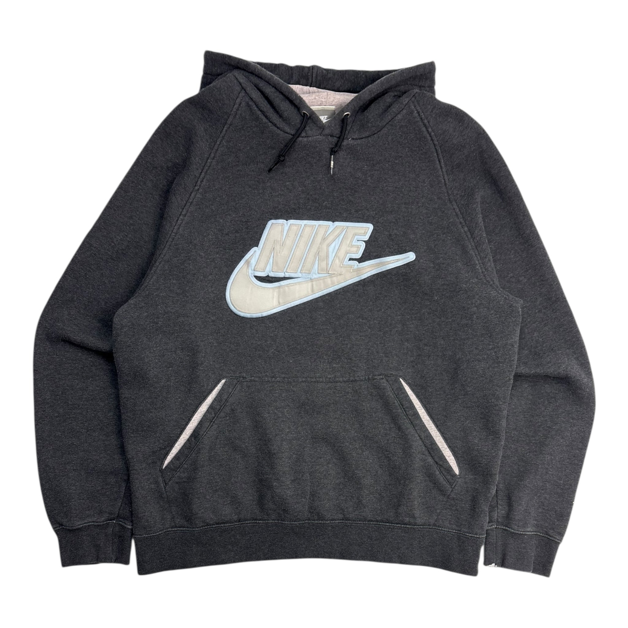 Y2K Nike Pullover Hoodie Silver Grey