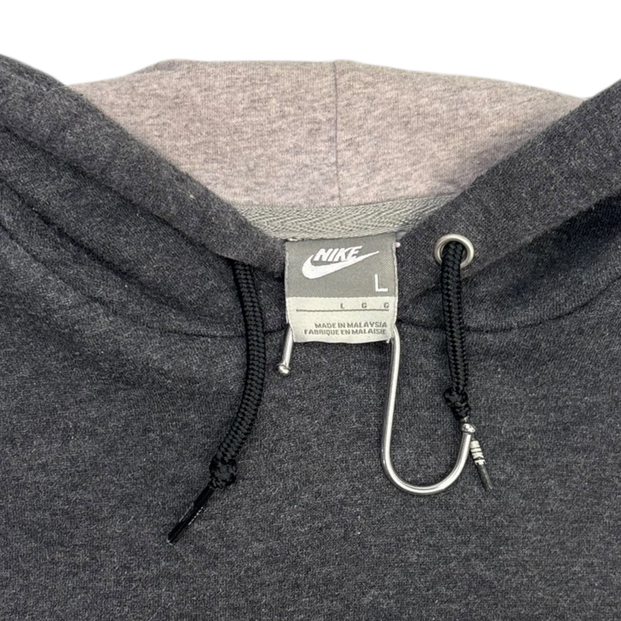 Y2K Nike Pullover Hoodie Silver Grey