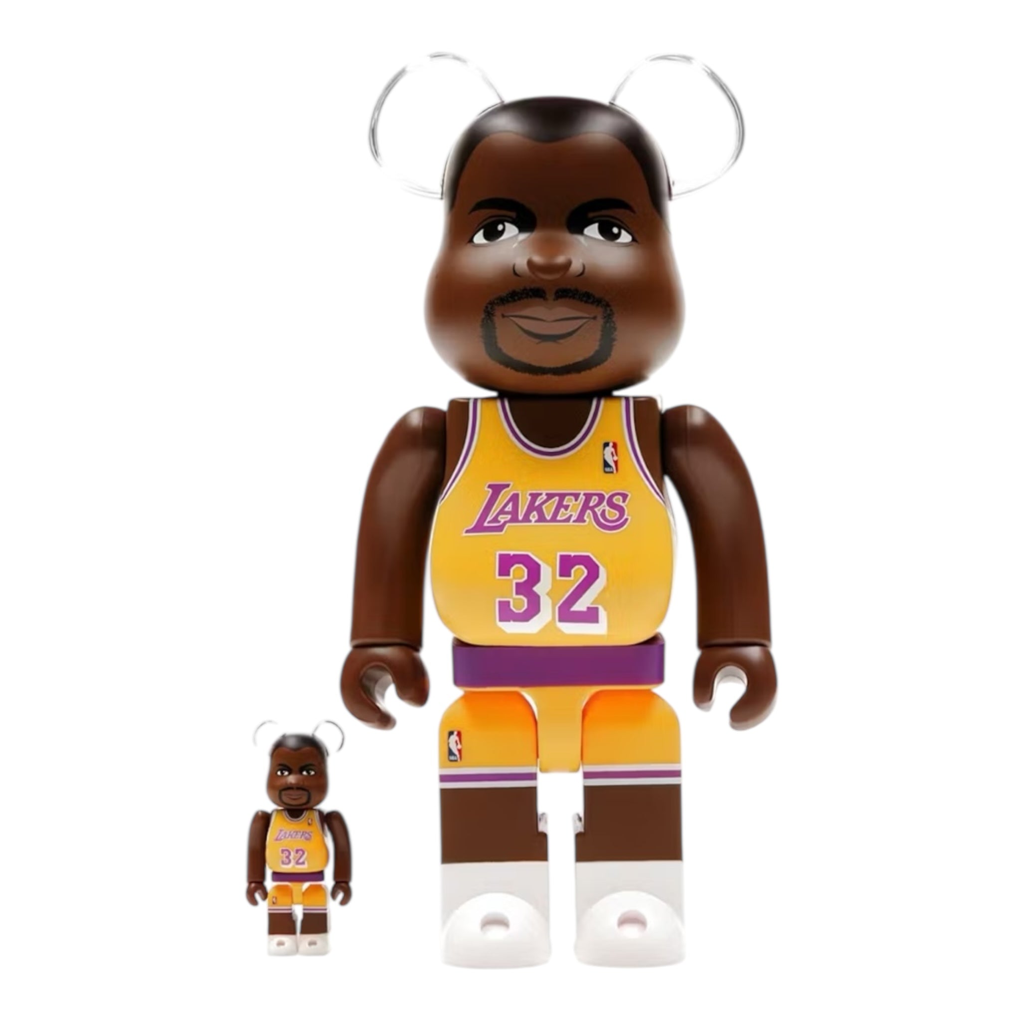 BearBrick NBA Magic Johnson Los Angeles Lakers Vinyl Toy Set