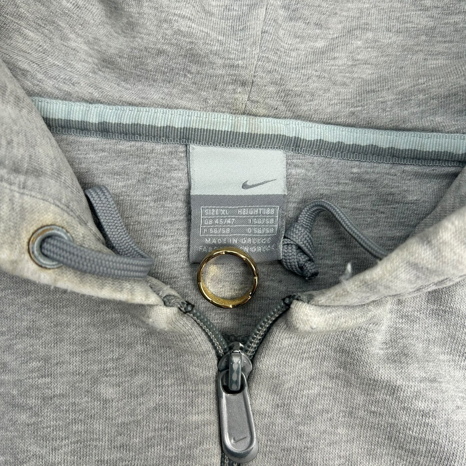 Vintage Nike Mini Swoosh Zip Sweater Grey