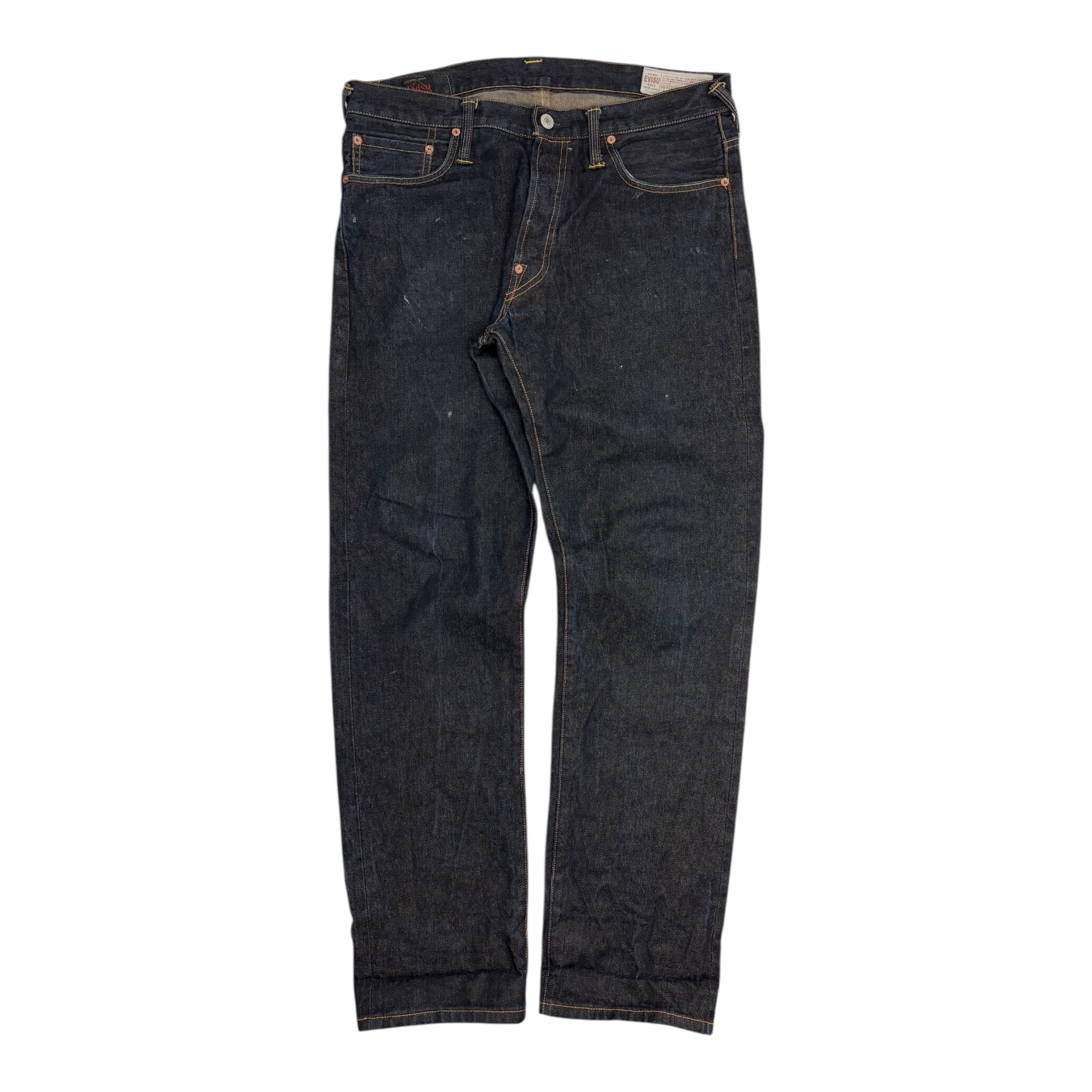 Vintage Evisu White Maniac Logo Selvedge Denim