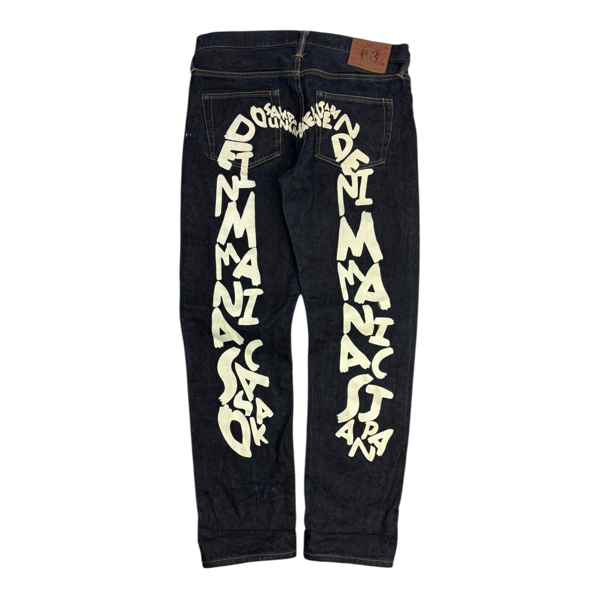 Vintage Evisu White Maniac Logo Selvedge Denim