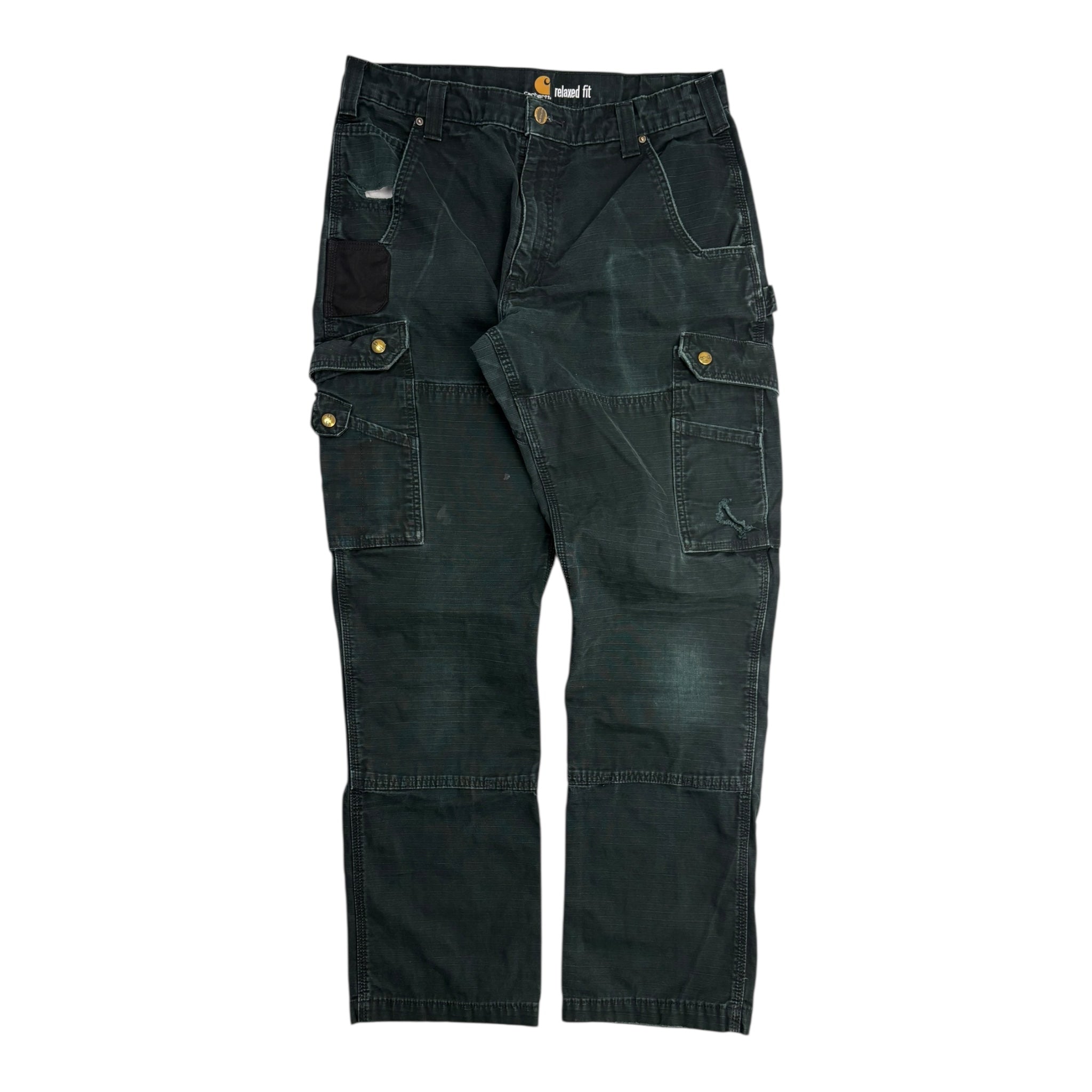 Carhartt Double Knee Cargo Work Pants Faded Black