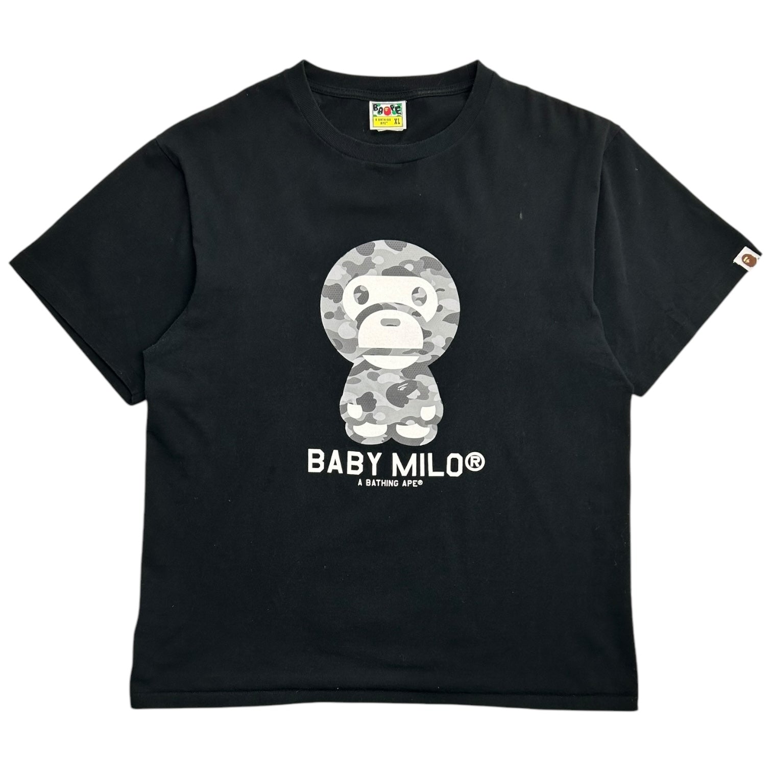 Bape Honeycomb Camo Baby Milo Tee Black/Grey