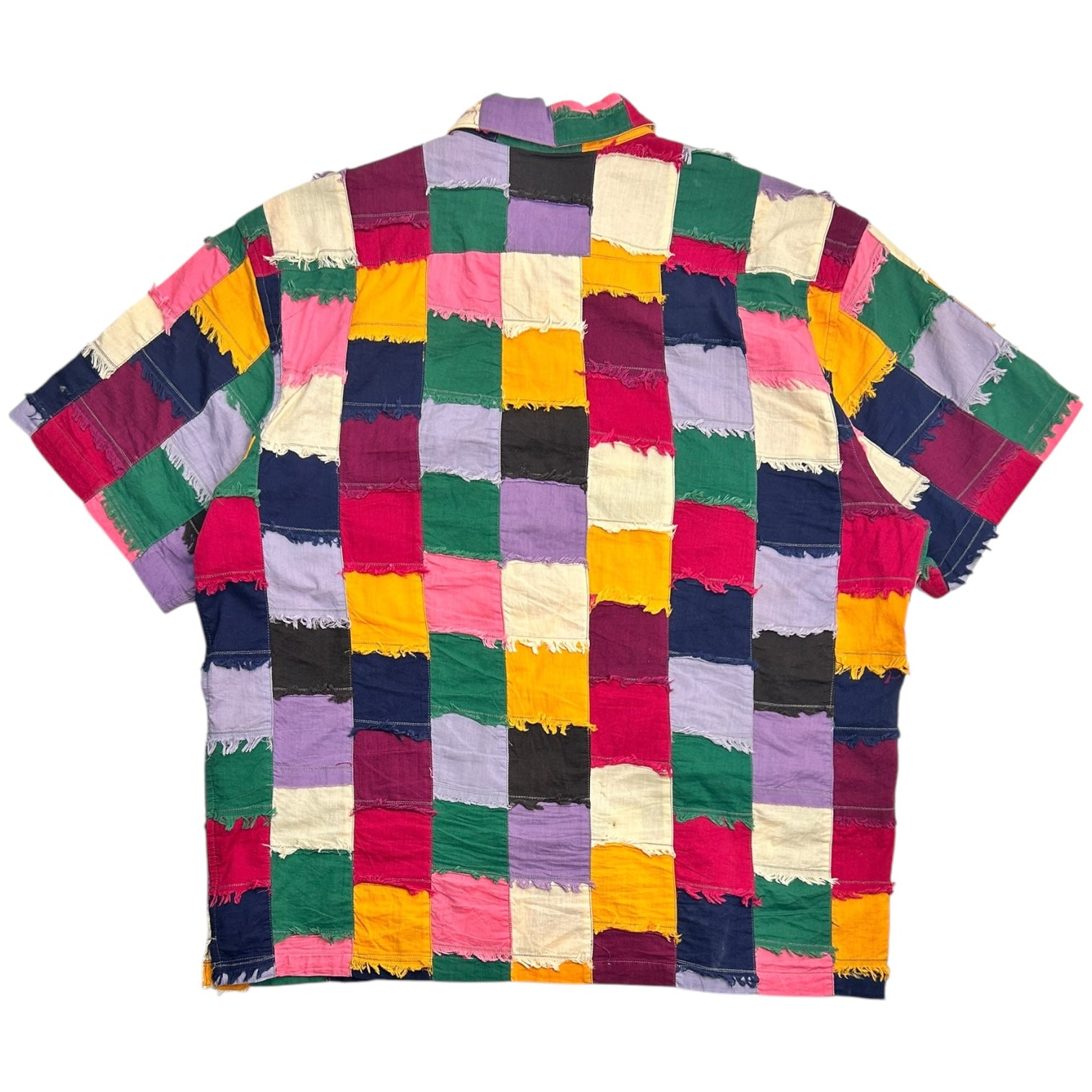 Supreme Patchwork Short Sleeve Button Up Multicolor