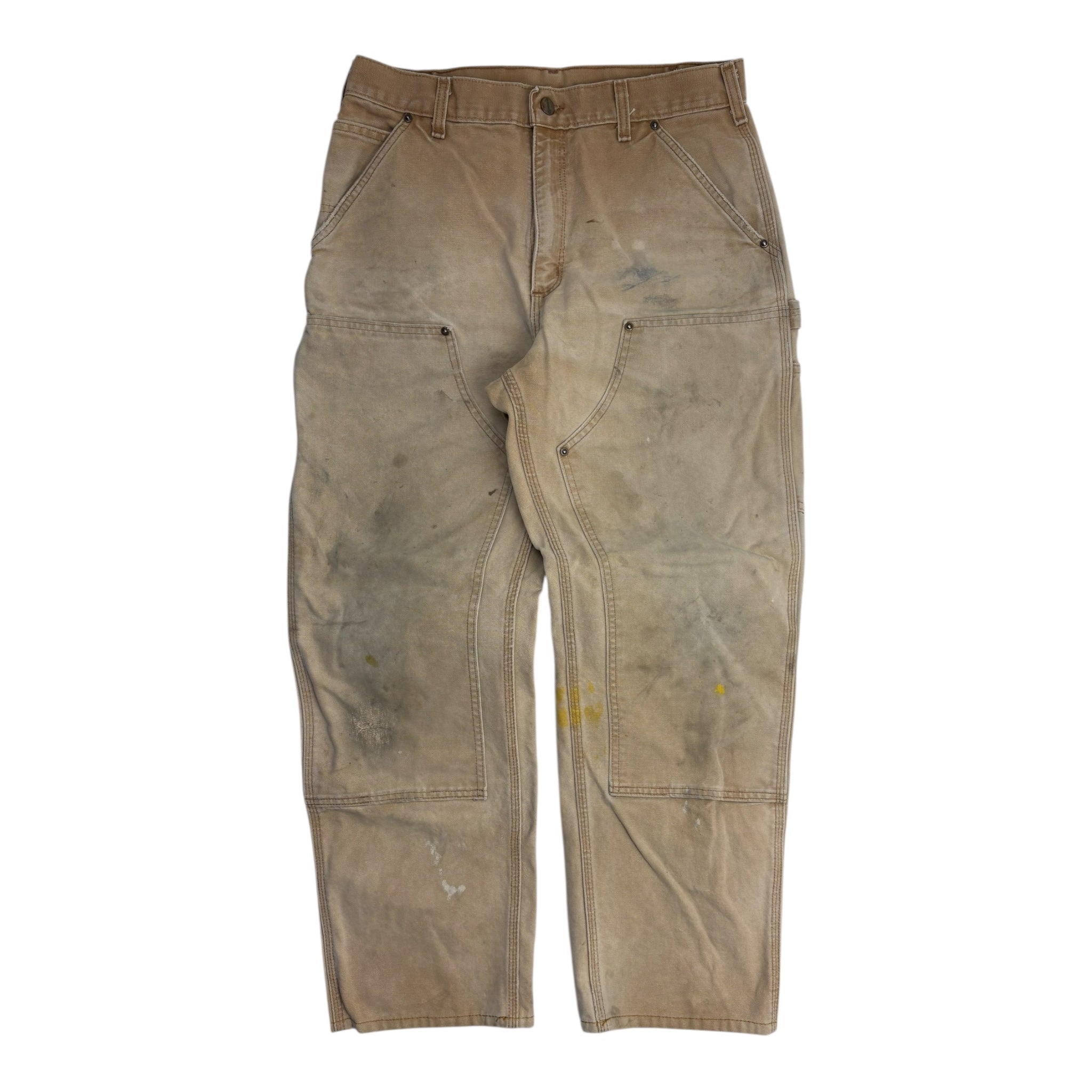 Vintage Carhartt Double Knee Bottoms Faded Beige