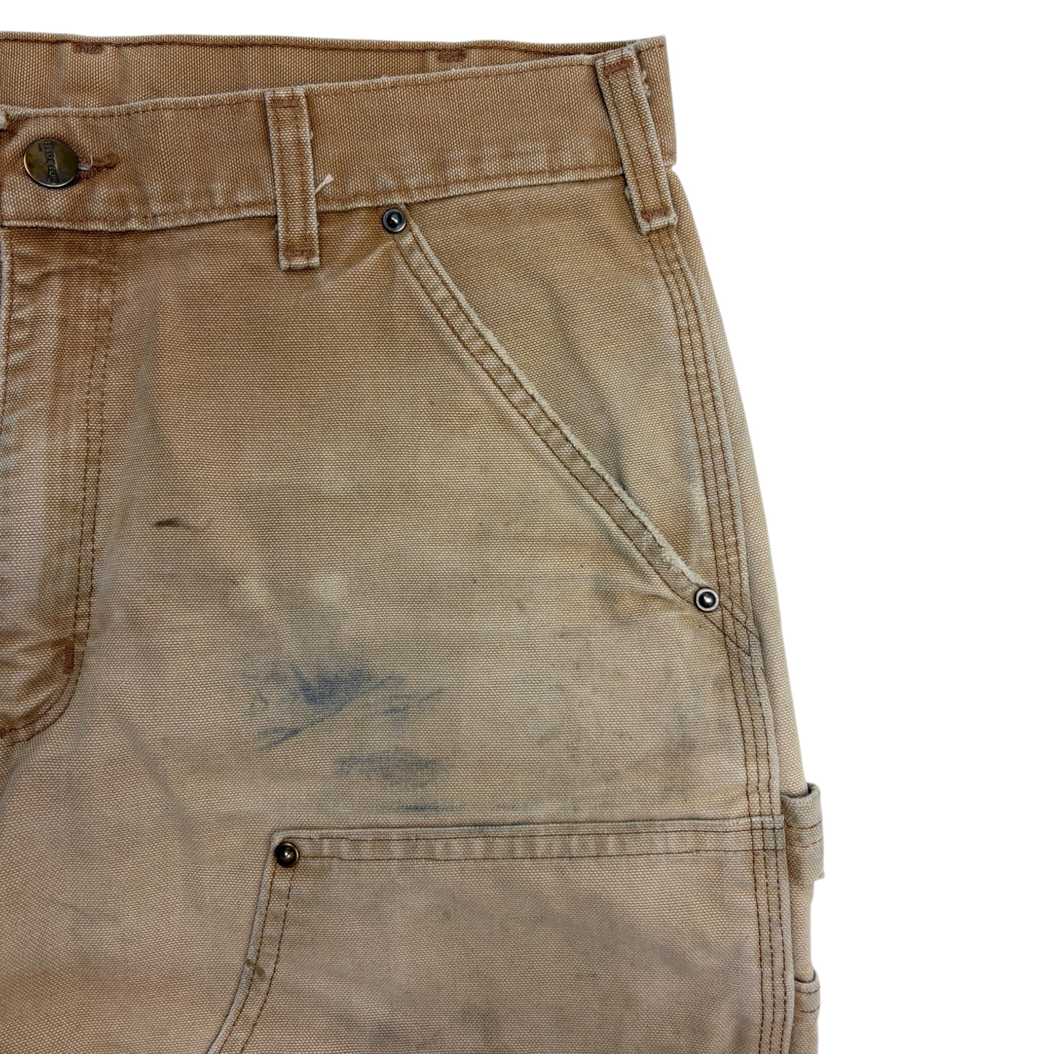 Vintage Carhartt Double Knee Bottoms Faded Beige