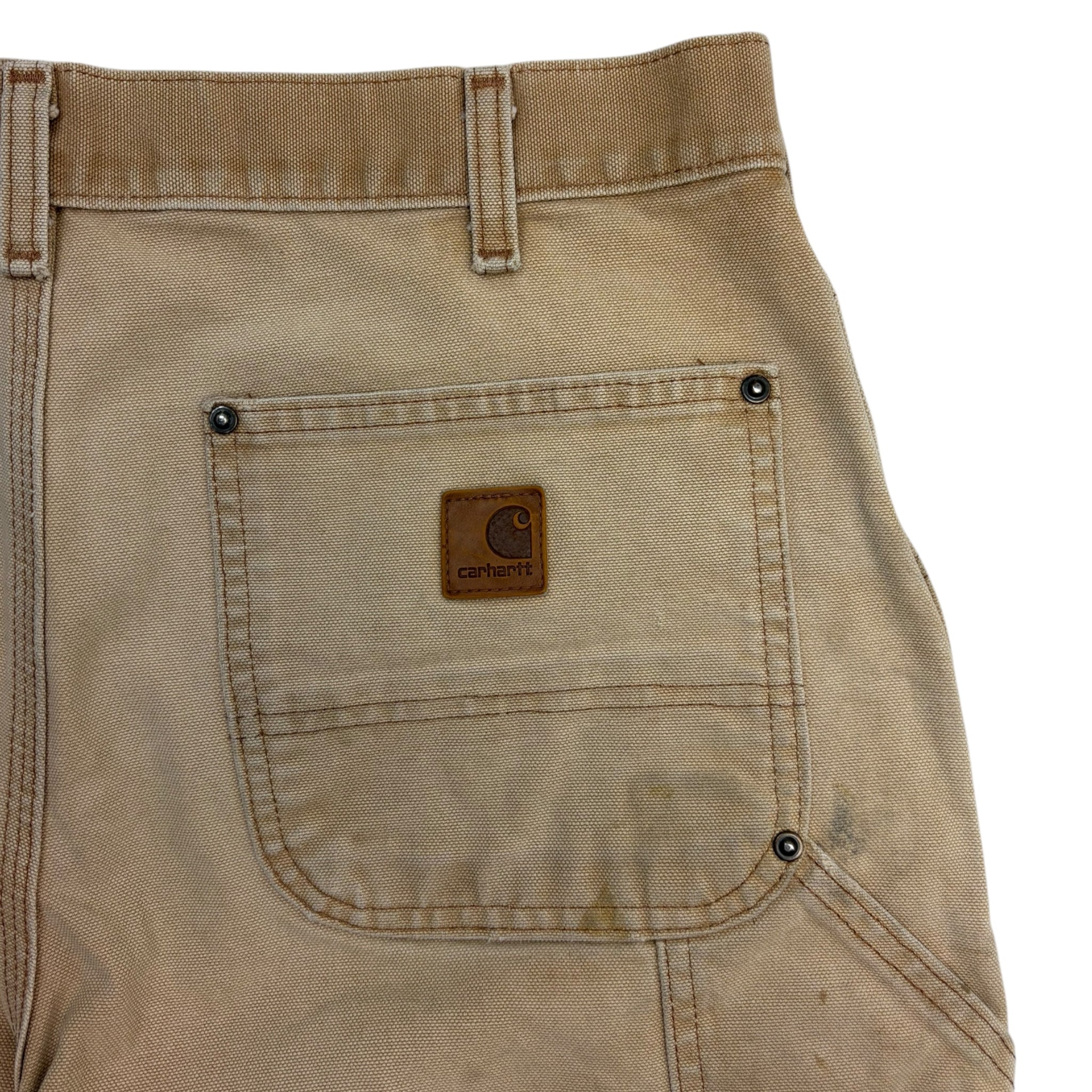 Vintage Carhartt Double Knee Bottoms Faded Beige