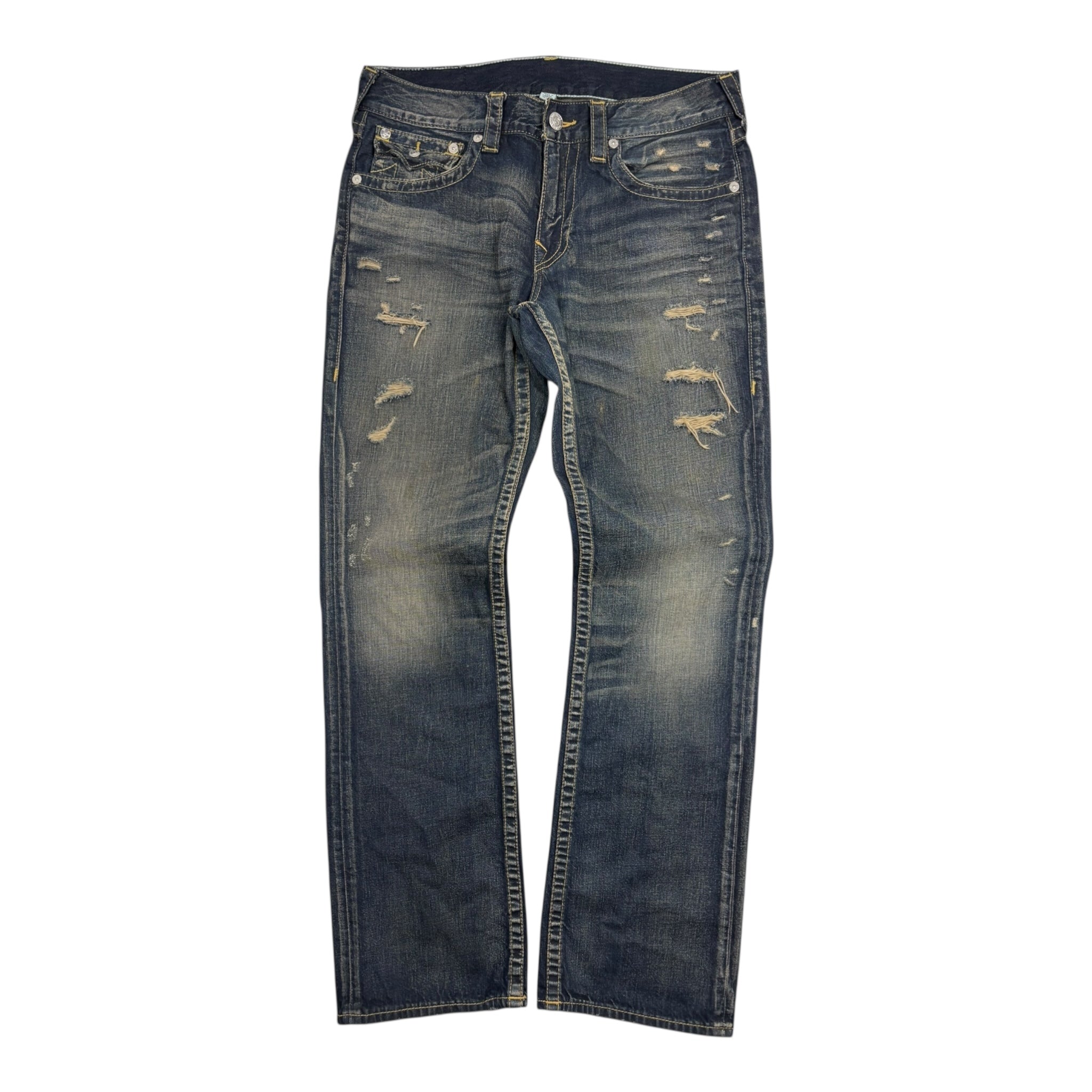 Vintage True Religion Straight Fit Ripped Denim Pant