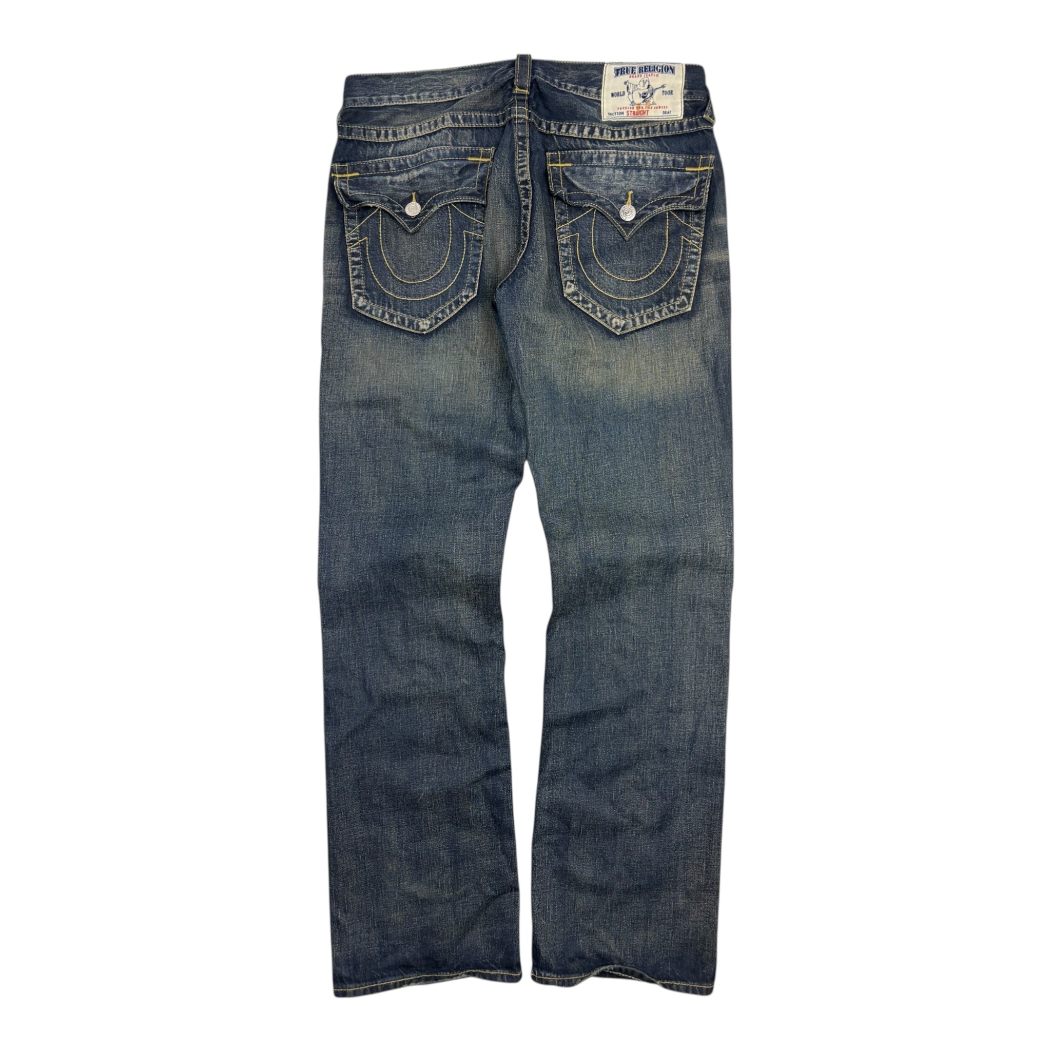 Vintage True Religion Straight Fit Ripped Denim Pant