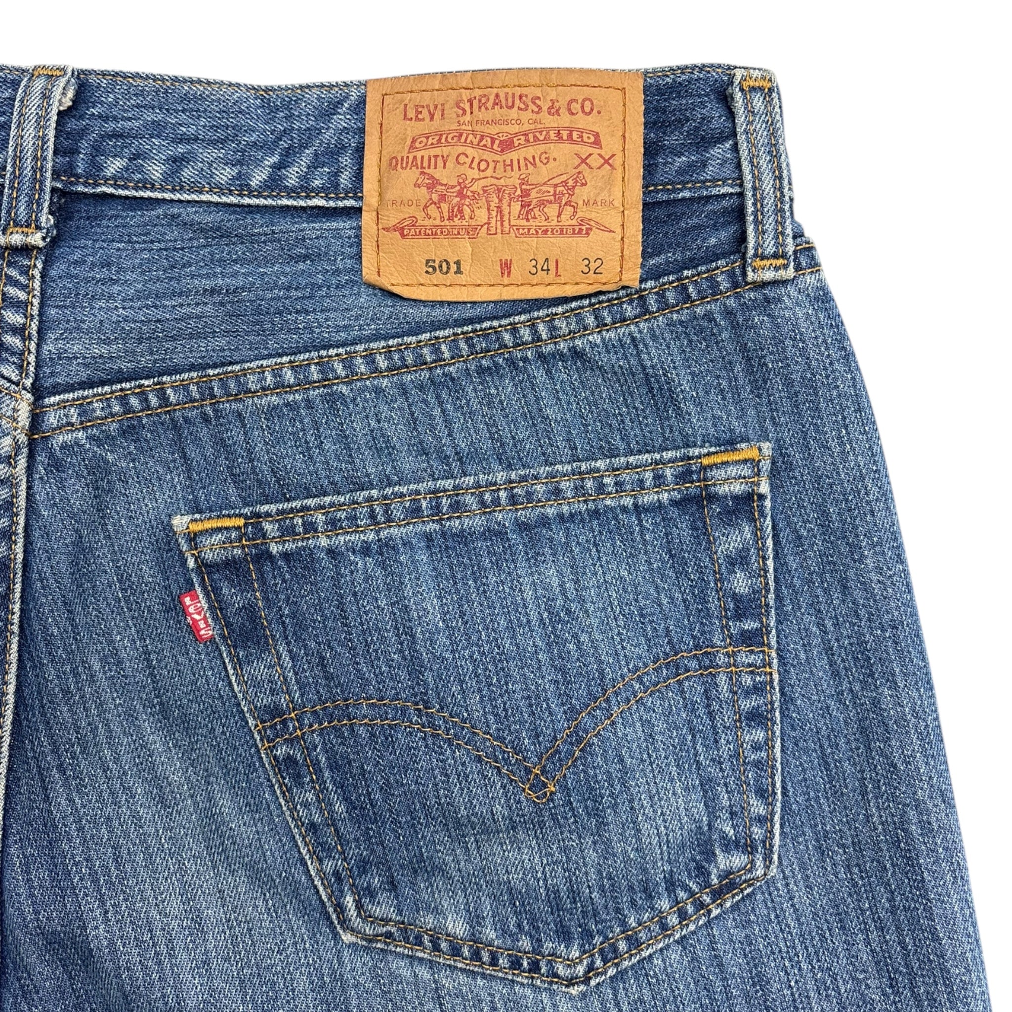 Vintage Levi's 501 Mid Wash Denim Bottoms Made In Canada
