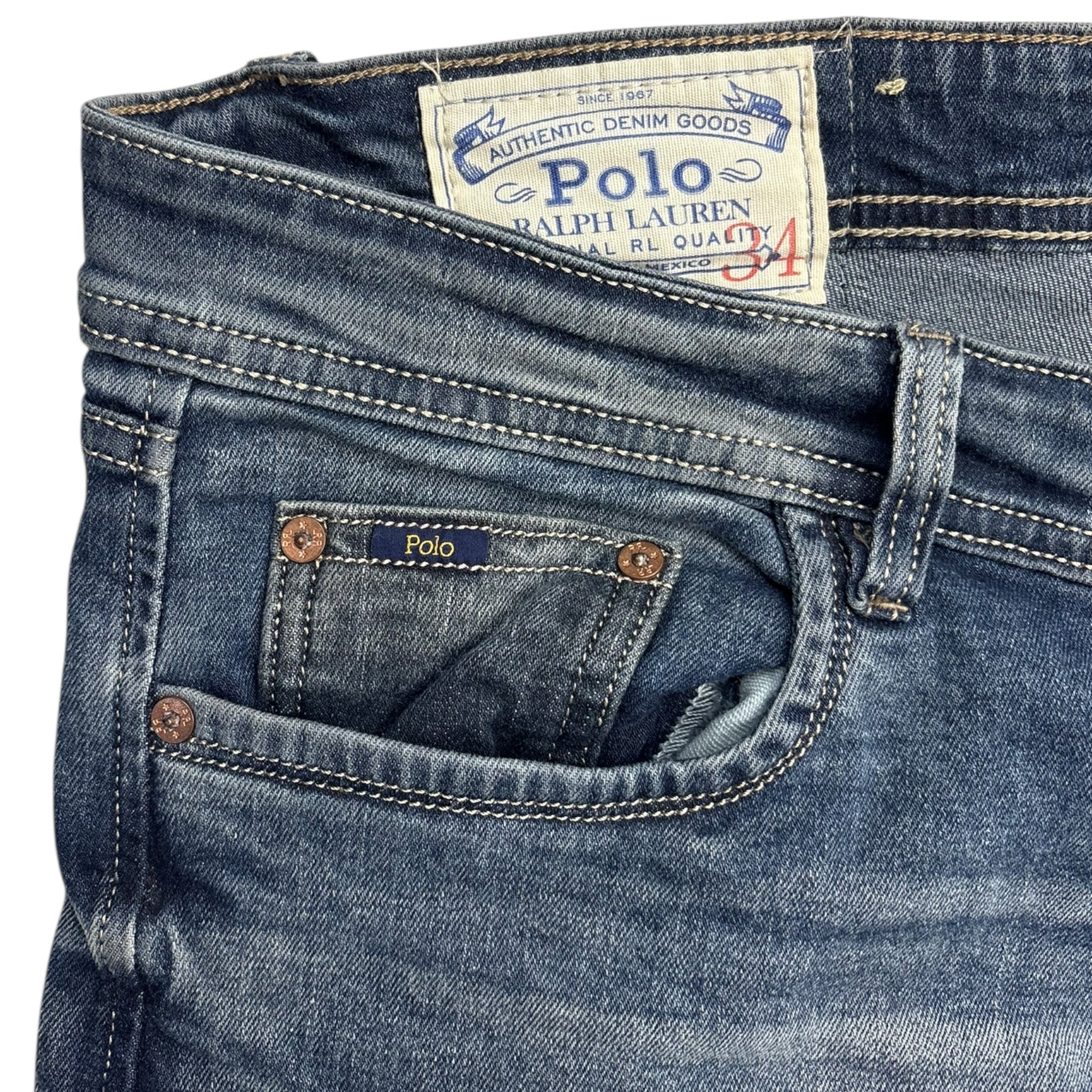 Vintage Polo Ralph Lauren Embroidered Mid Wash Denim Bottoms
