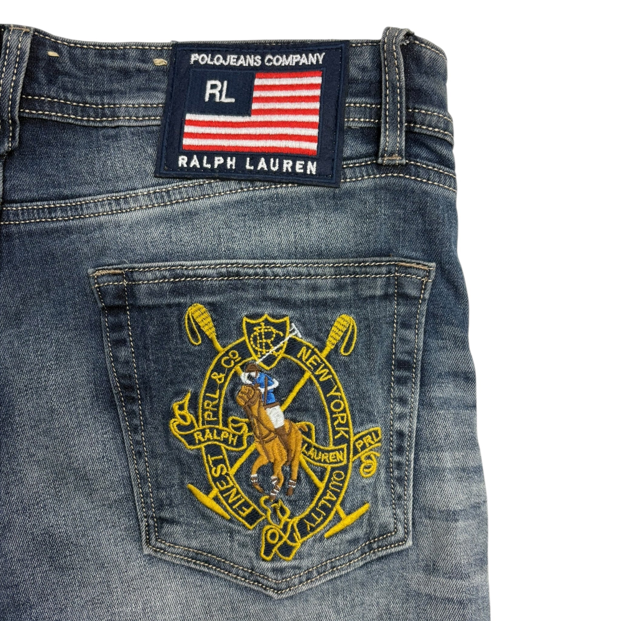 Vintage Polo Ralph Lauren Embroidered Mid Wash Denim Bottoms