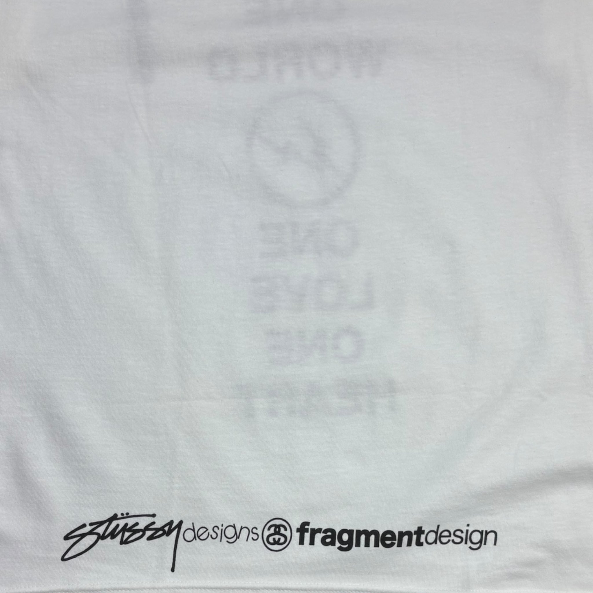 Stussy X Fragment Japan “One World One Love One Heart” T-Shirt White