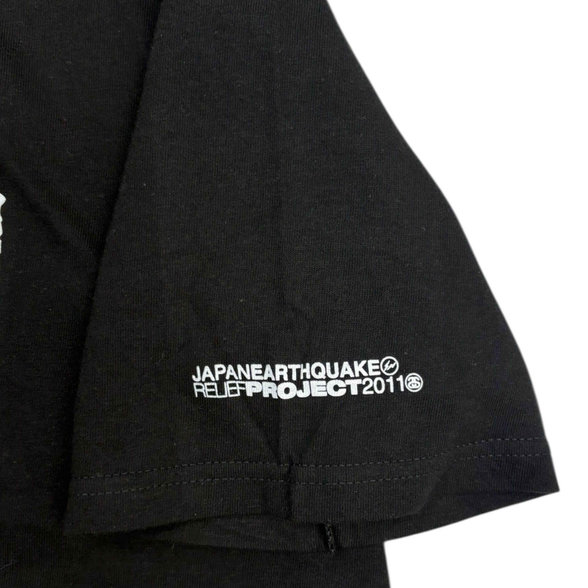 Stussy X Fragment Japan “One World One Love One Heart” T-Shirt Black