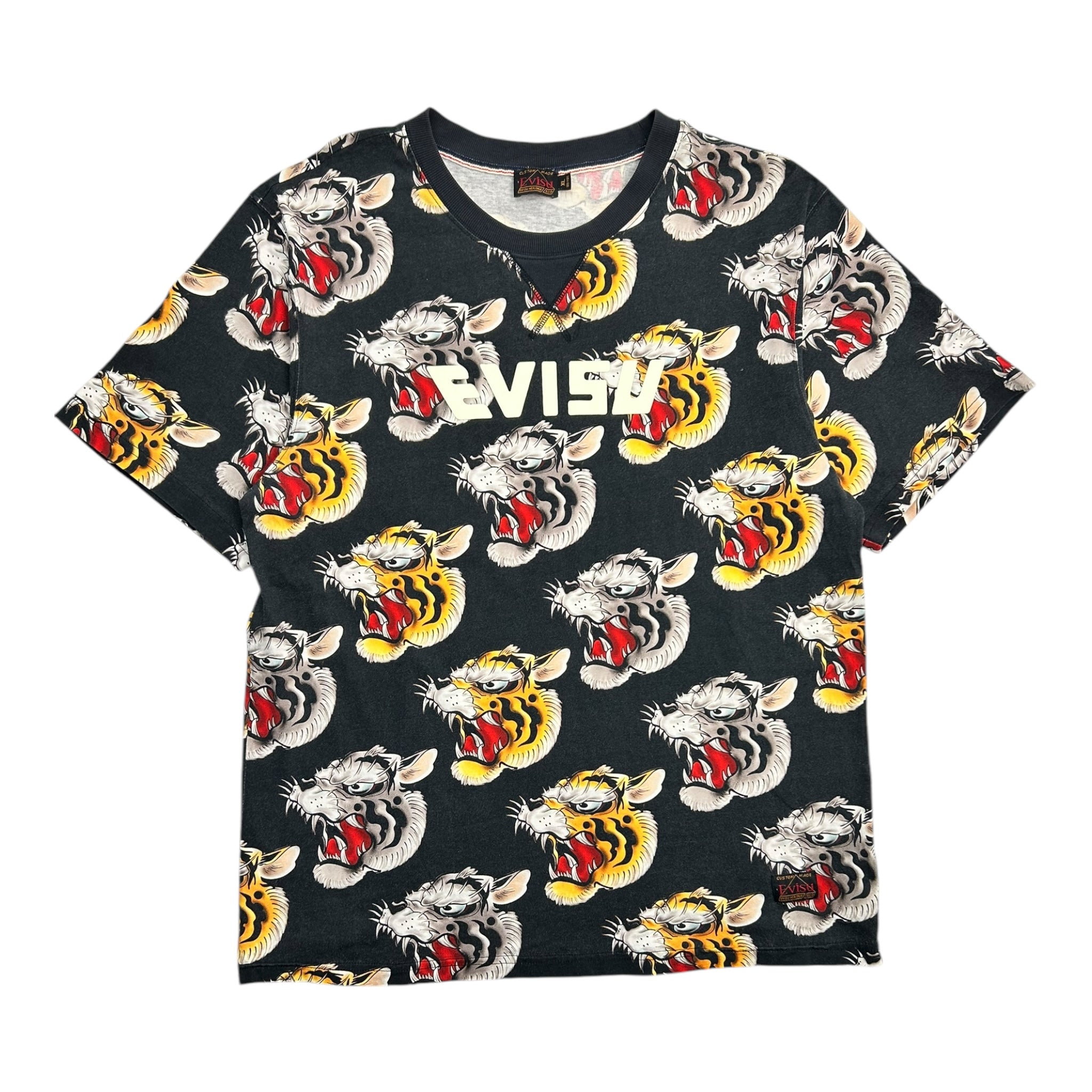 Vintage Evisu Full Graphic Tiger T-Shirt