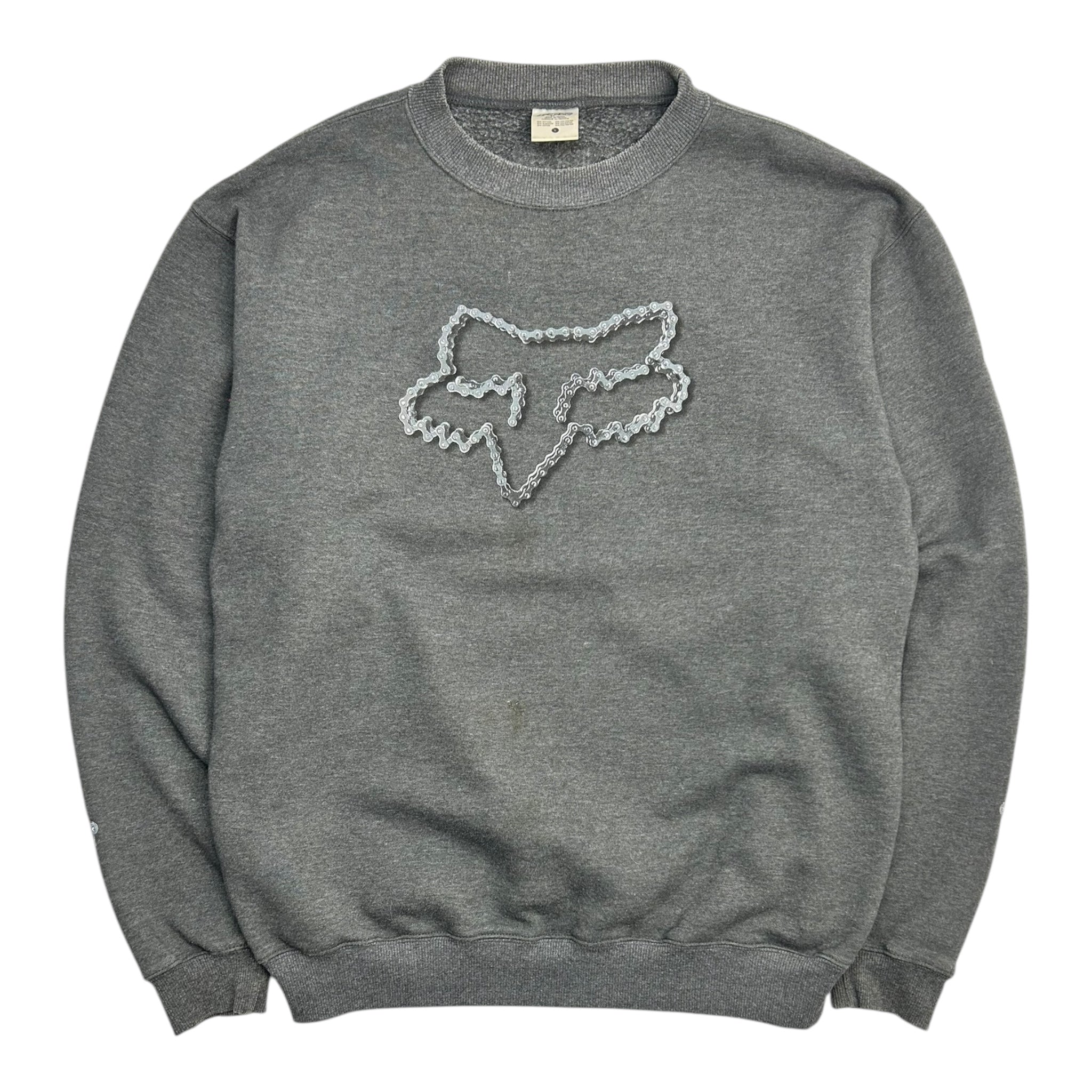 Y2K Fox Racing Chain Sleeves Crewneck