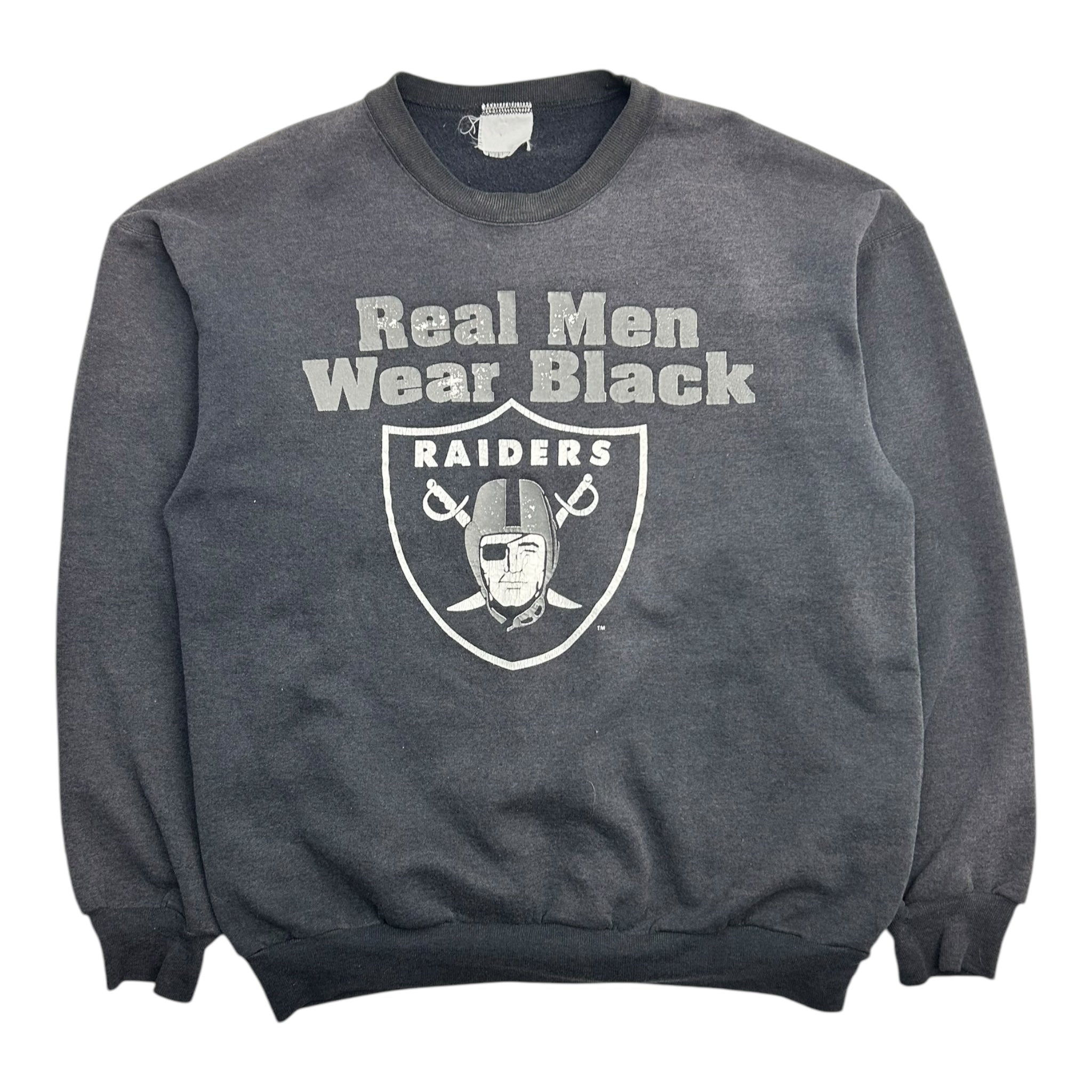 Vintage Raiders “Real Men Wear Black” Crewneck