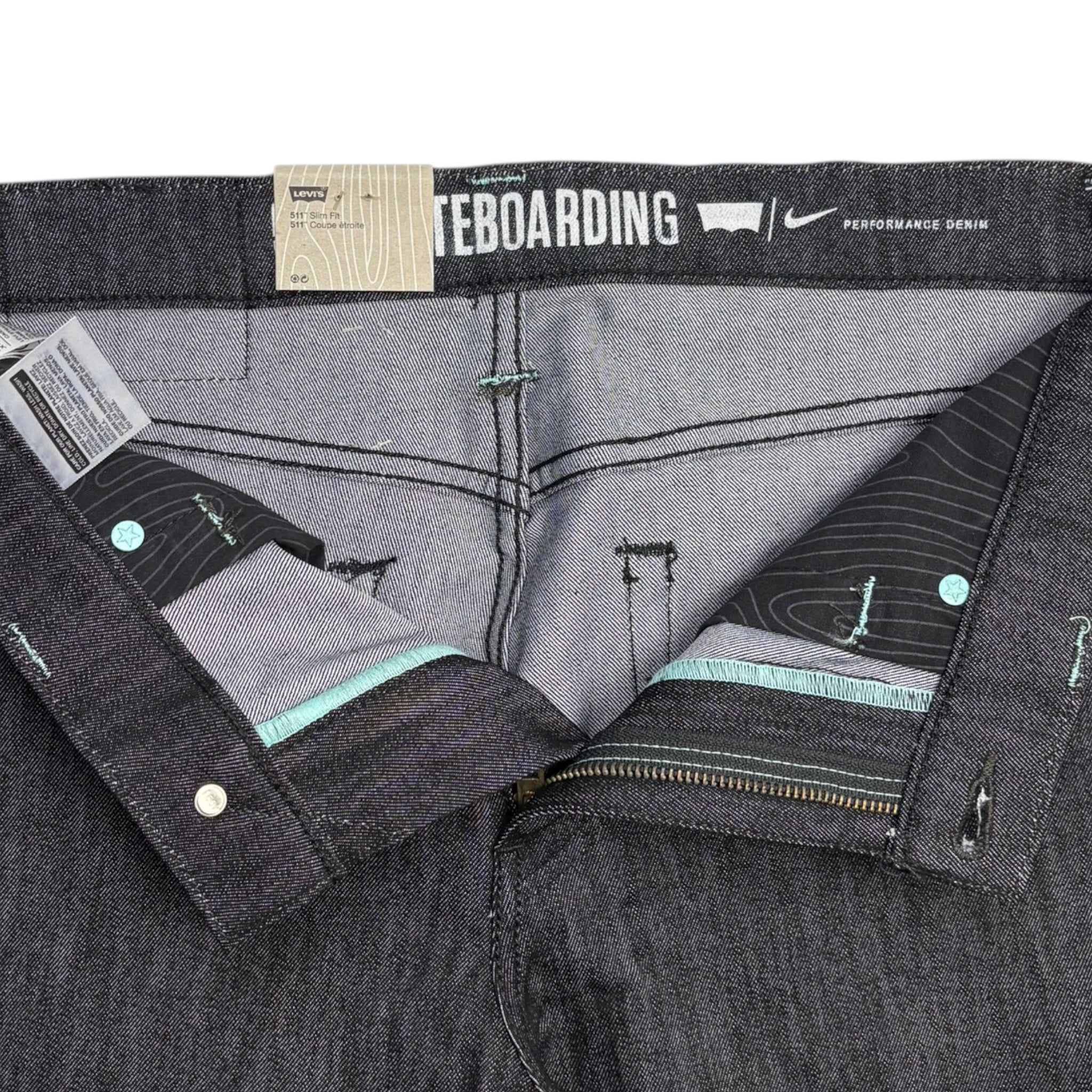 Levi's x Nike Skateboarding 511 Rigid Denim Black