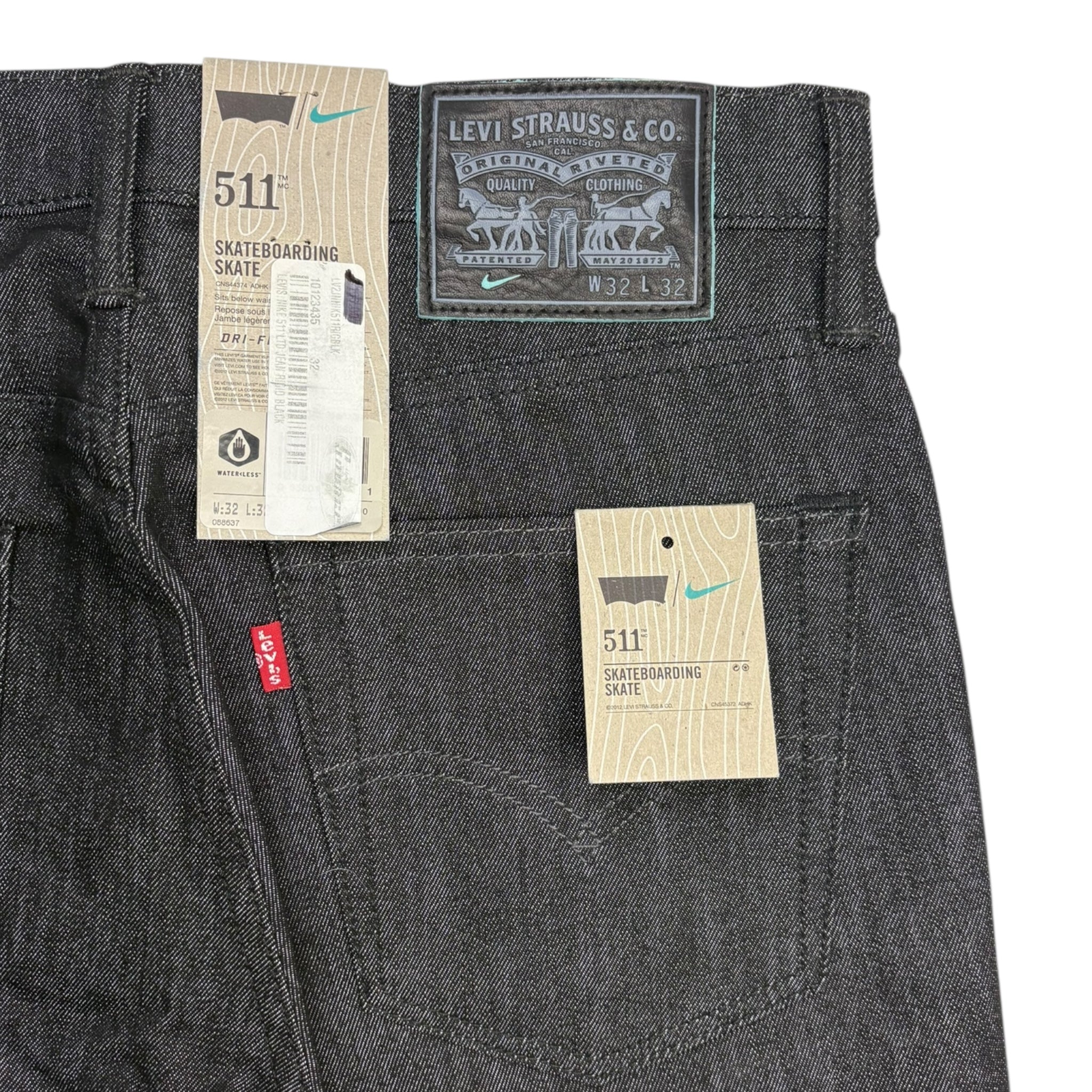 Levi's x Nike Skateboarding 511 Rigid Denim Black