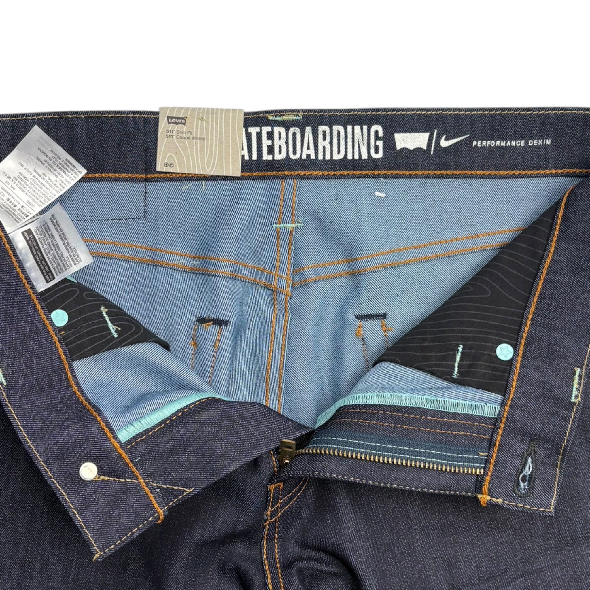 Levi's x Nike Skateboarding 511 Rigid Denim Blue