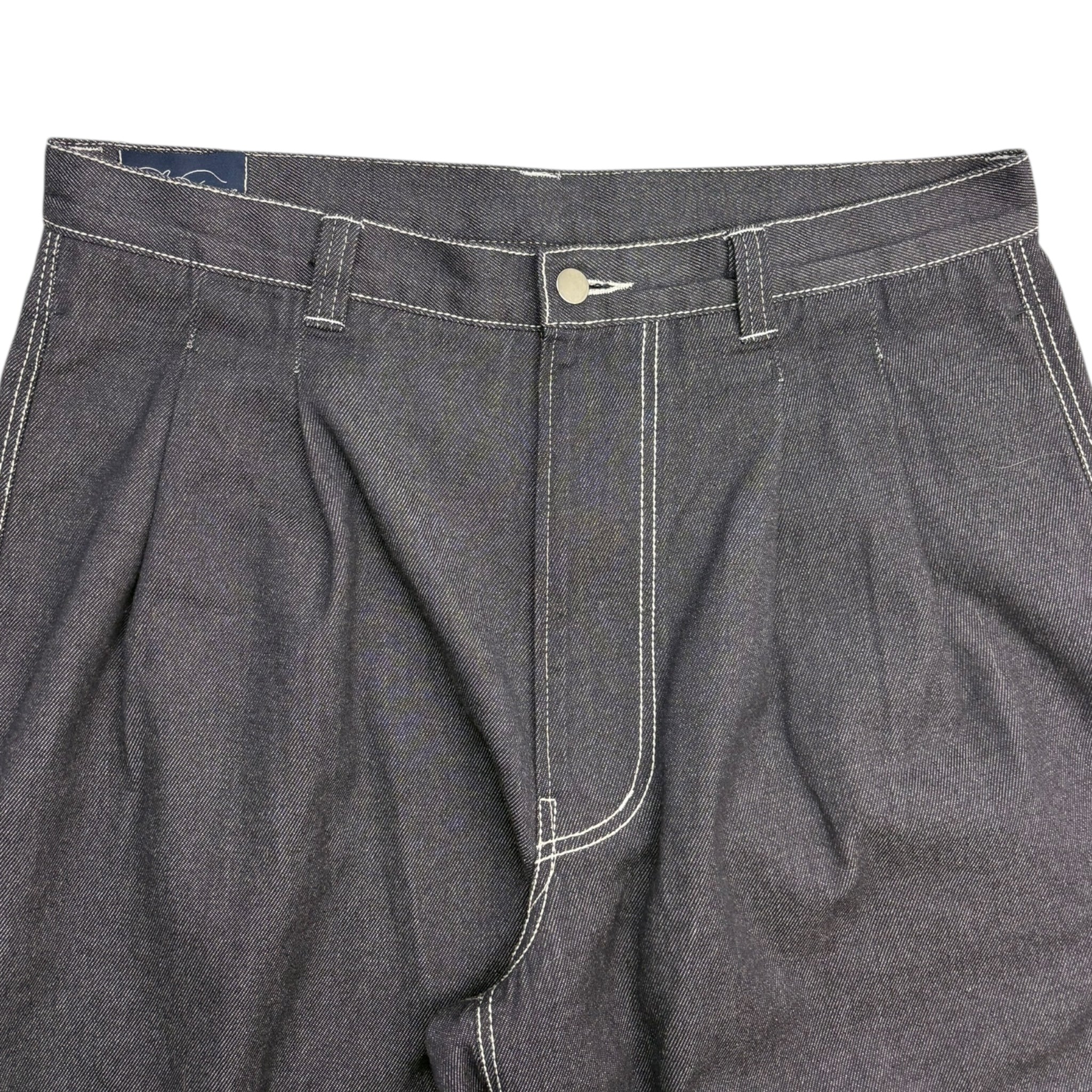 LaFrance Double Pleated Denim Navy